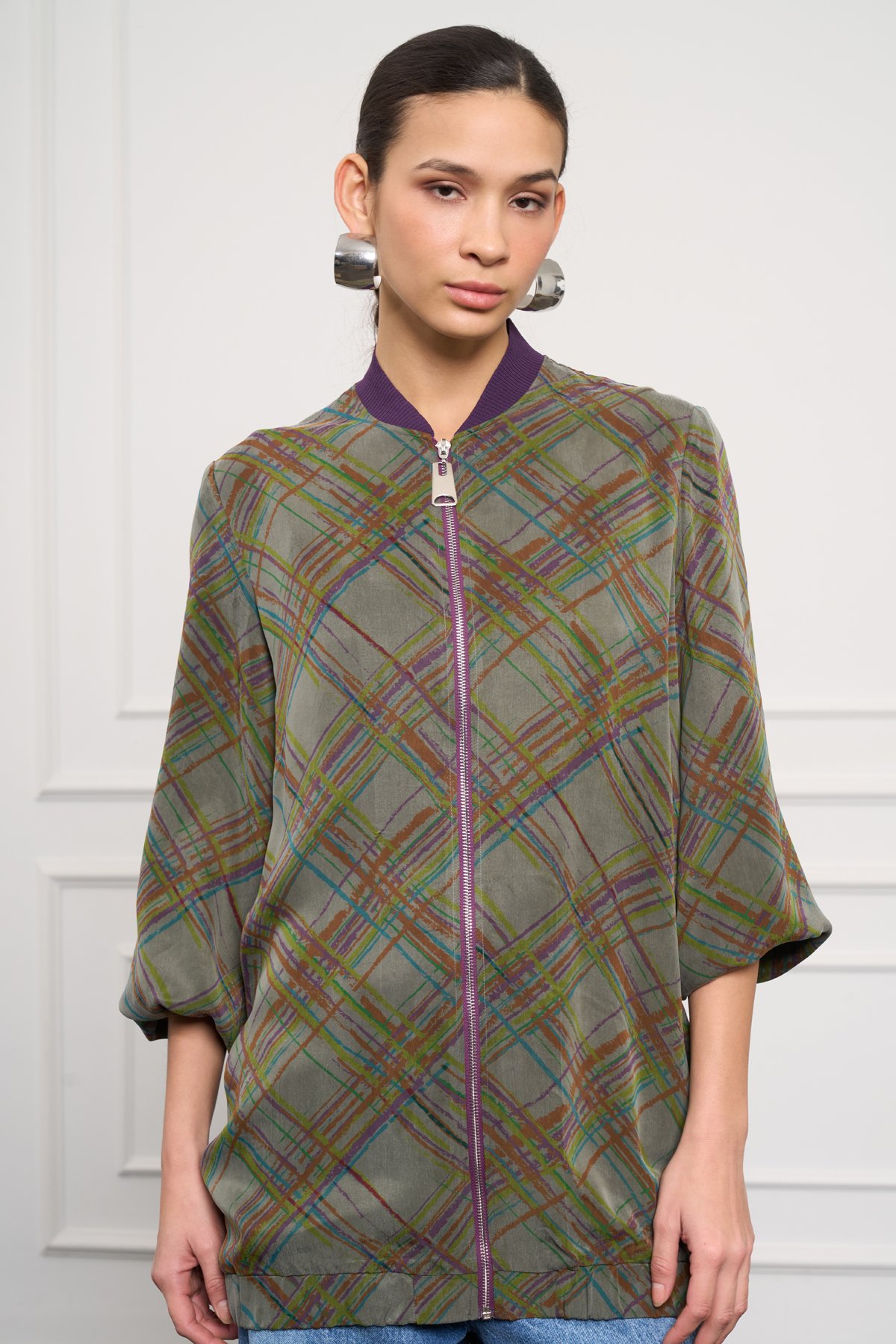 NUSS LEA BOMBER KAP - HAKİ