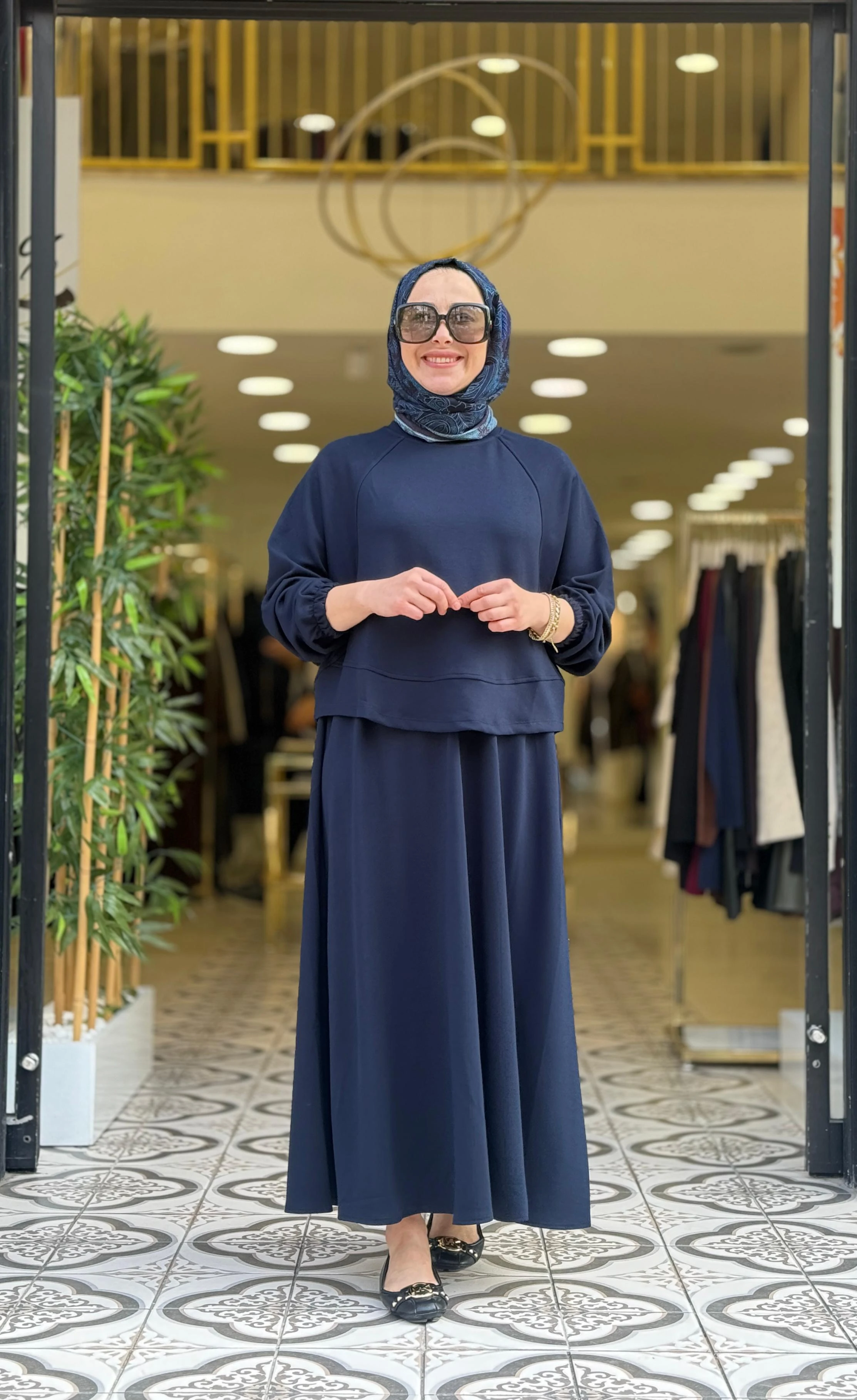 MİRALAY ETEKLİ TAKIM - LACİVERT