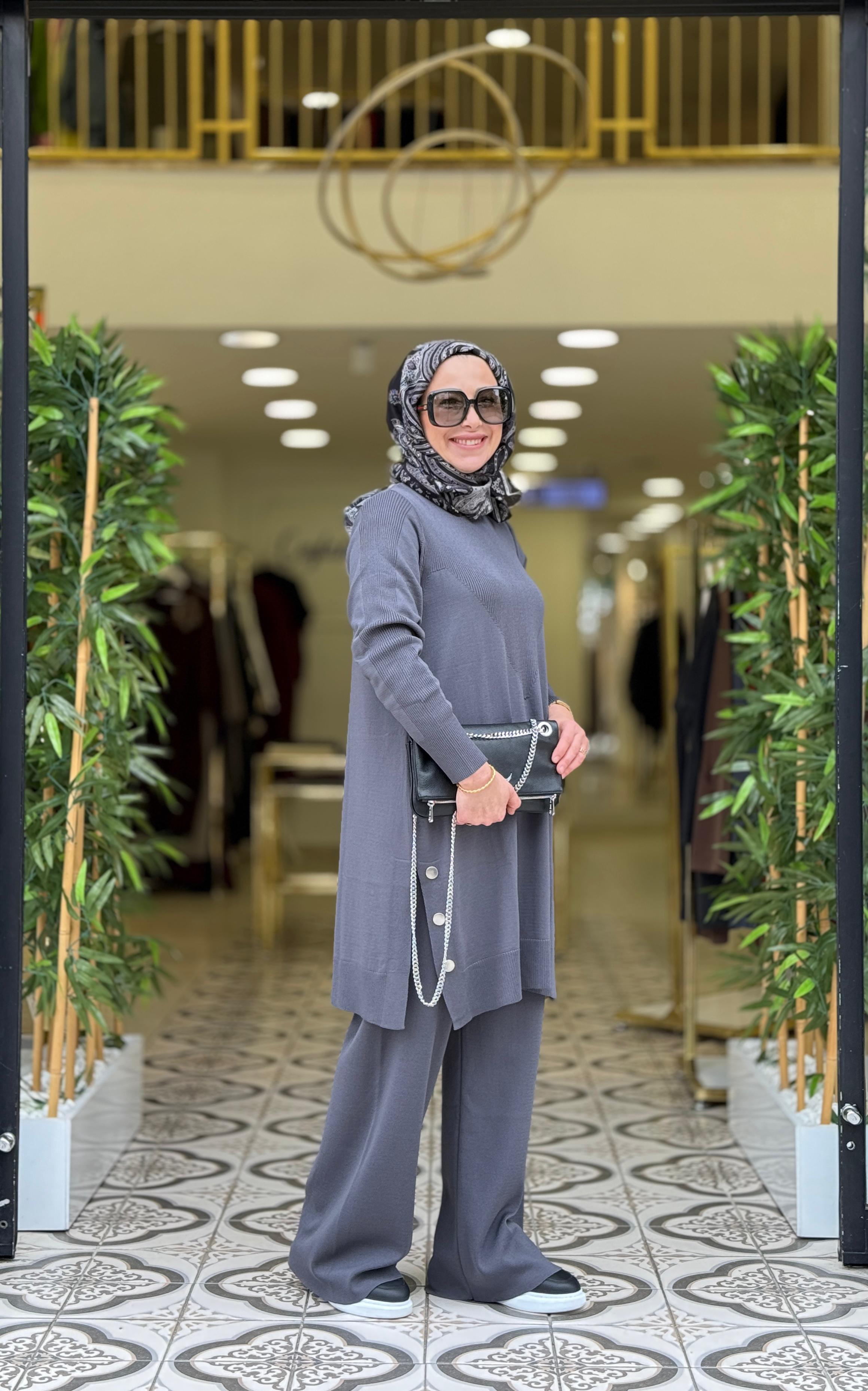 AHU PANTOLON TRİKO TAKIM - ANTRASİT