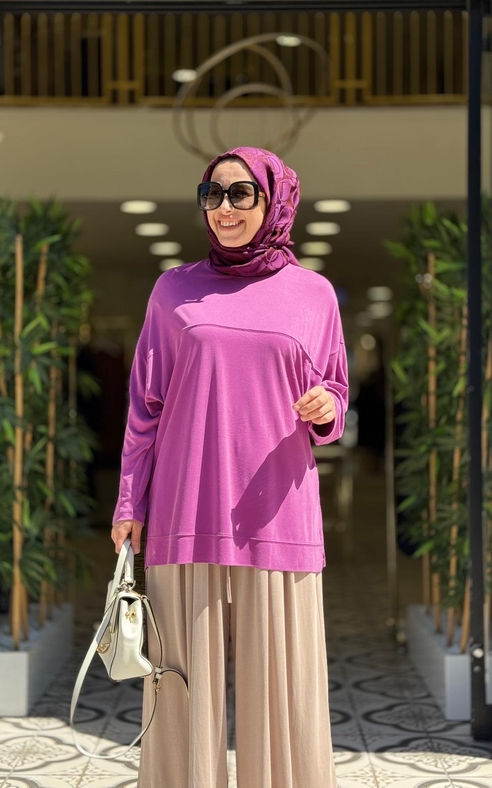 VİCTOR MODAL SWEAT - FUŞYA