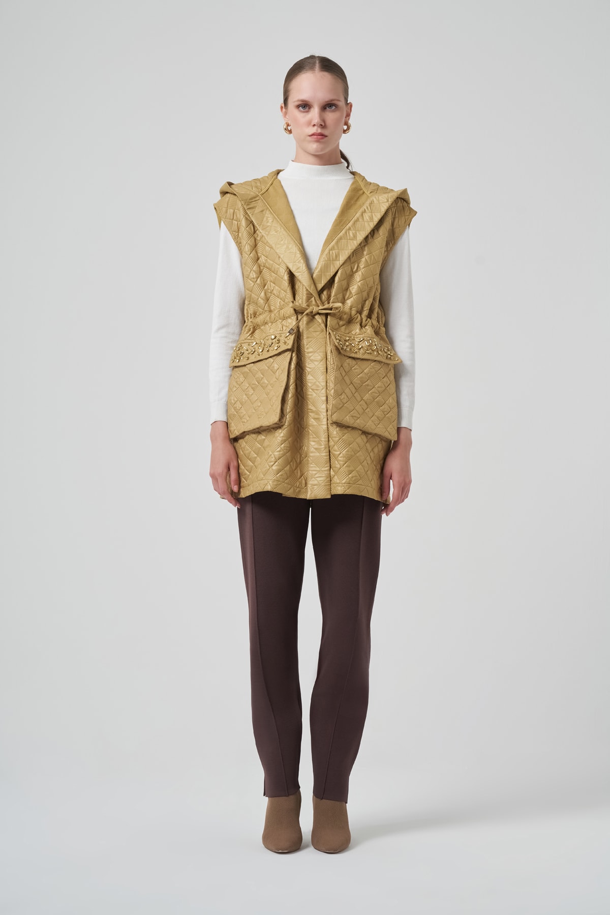 NUSS LONDON KAPİTONE YELEK - CAMEL