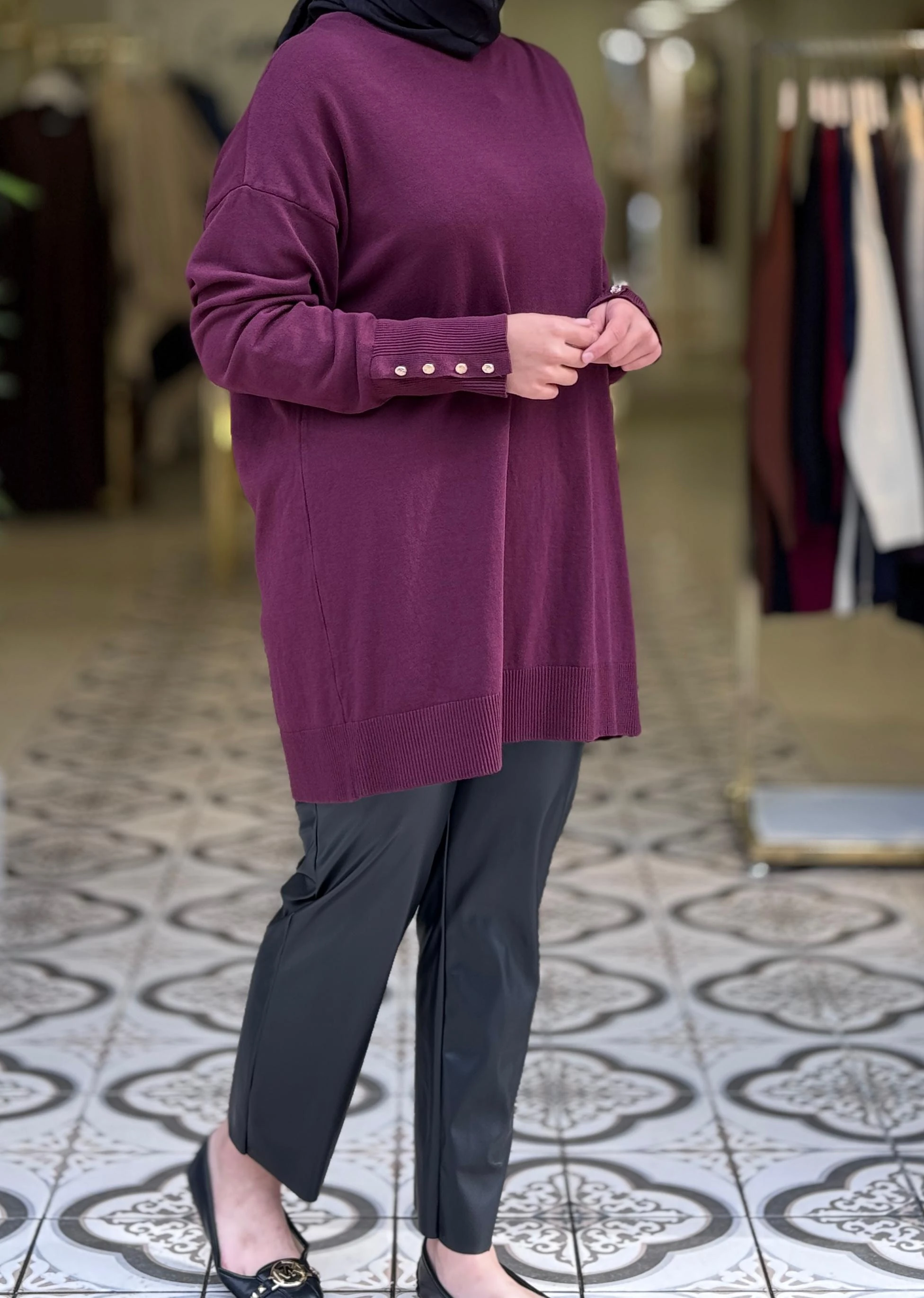 BERRAK DÜĞMELİ TRİKO TUNİK