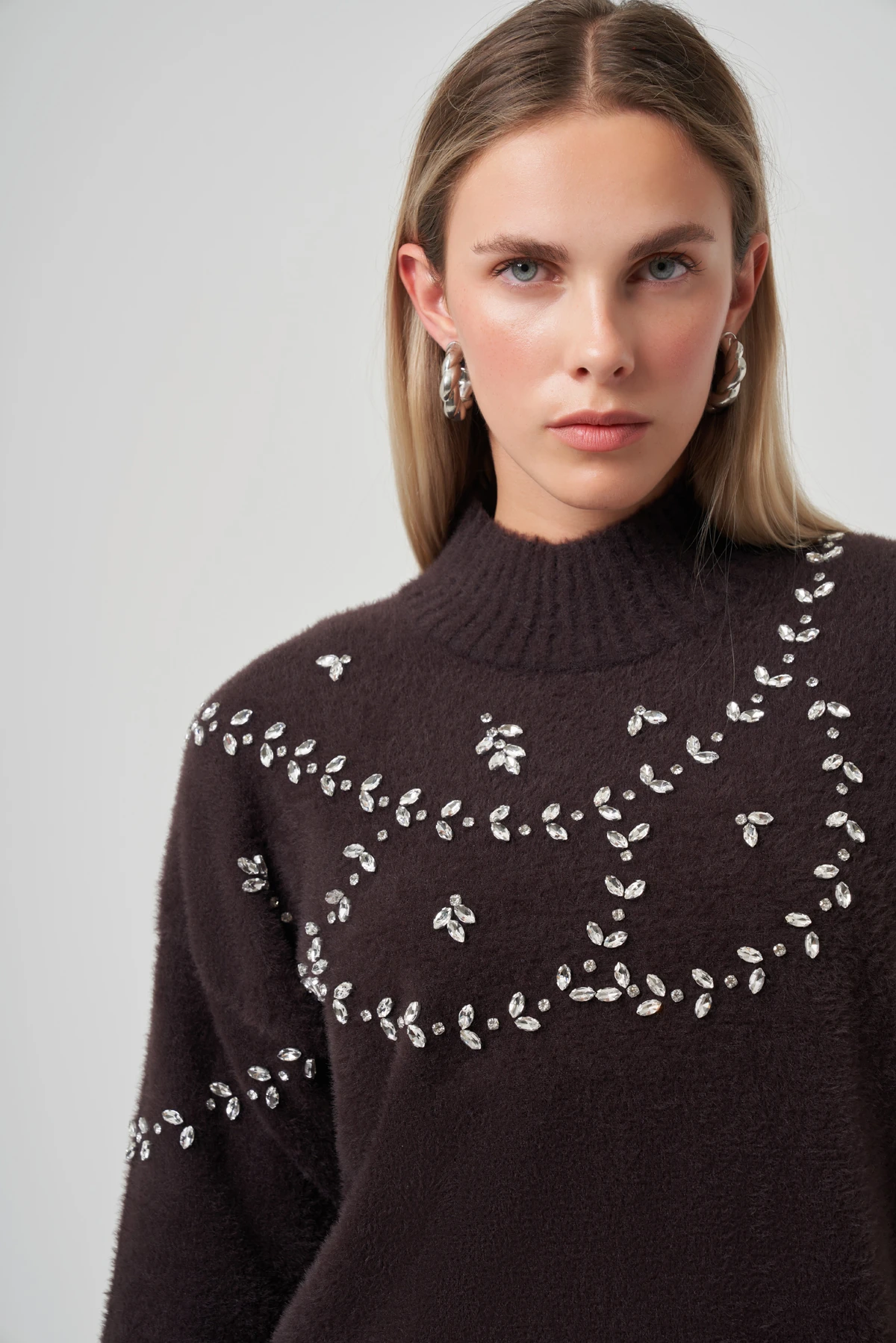 NUSS EVONA ANGORA TUNİK - KAHVE