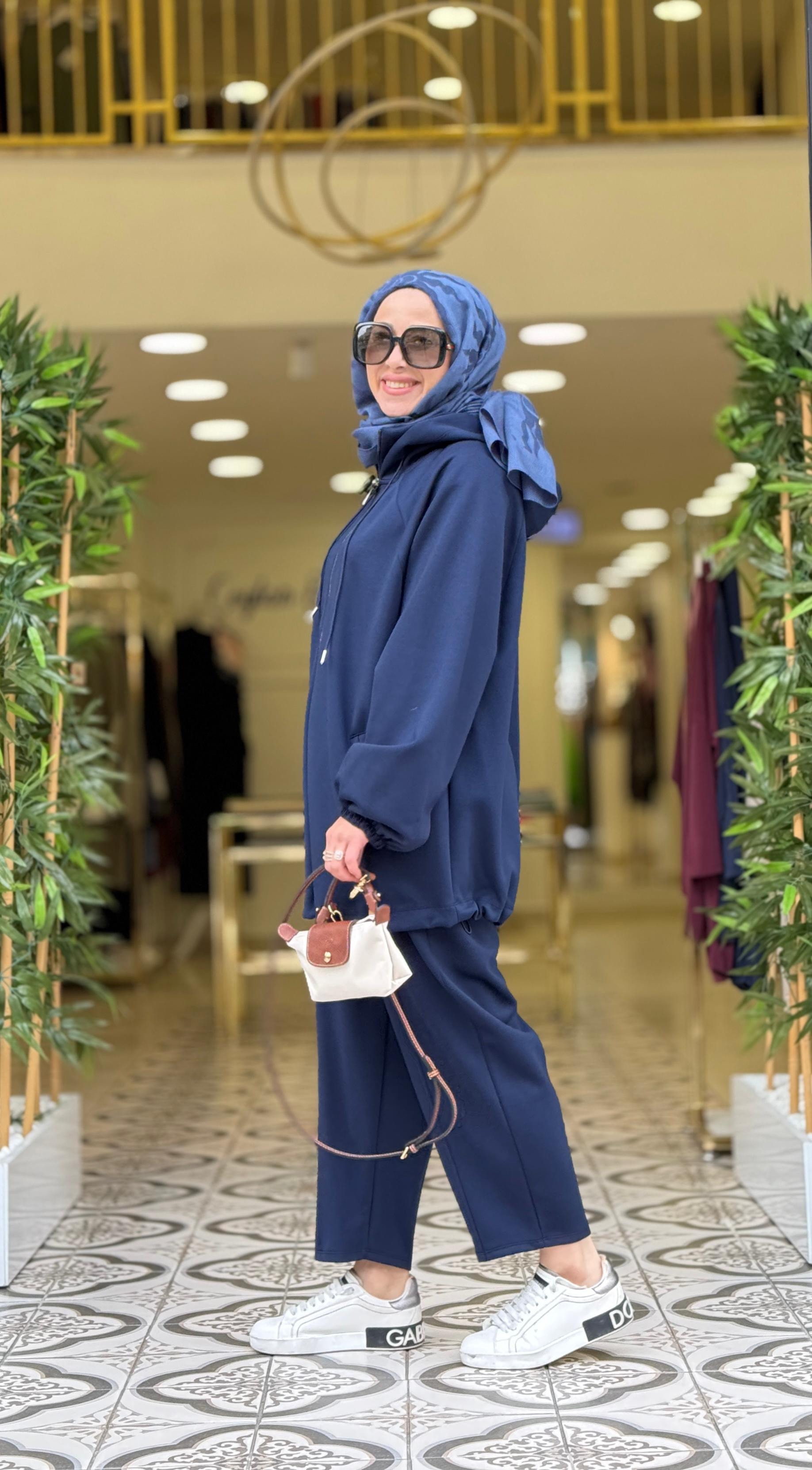 AYZA CIFT TARAFLI BOMBER - LACİVERT