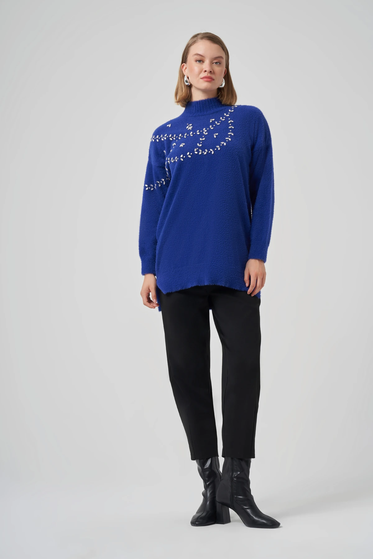 NUSS EVONA ANGORA TUNİK - SAKS