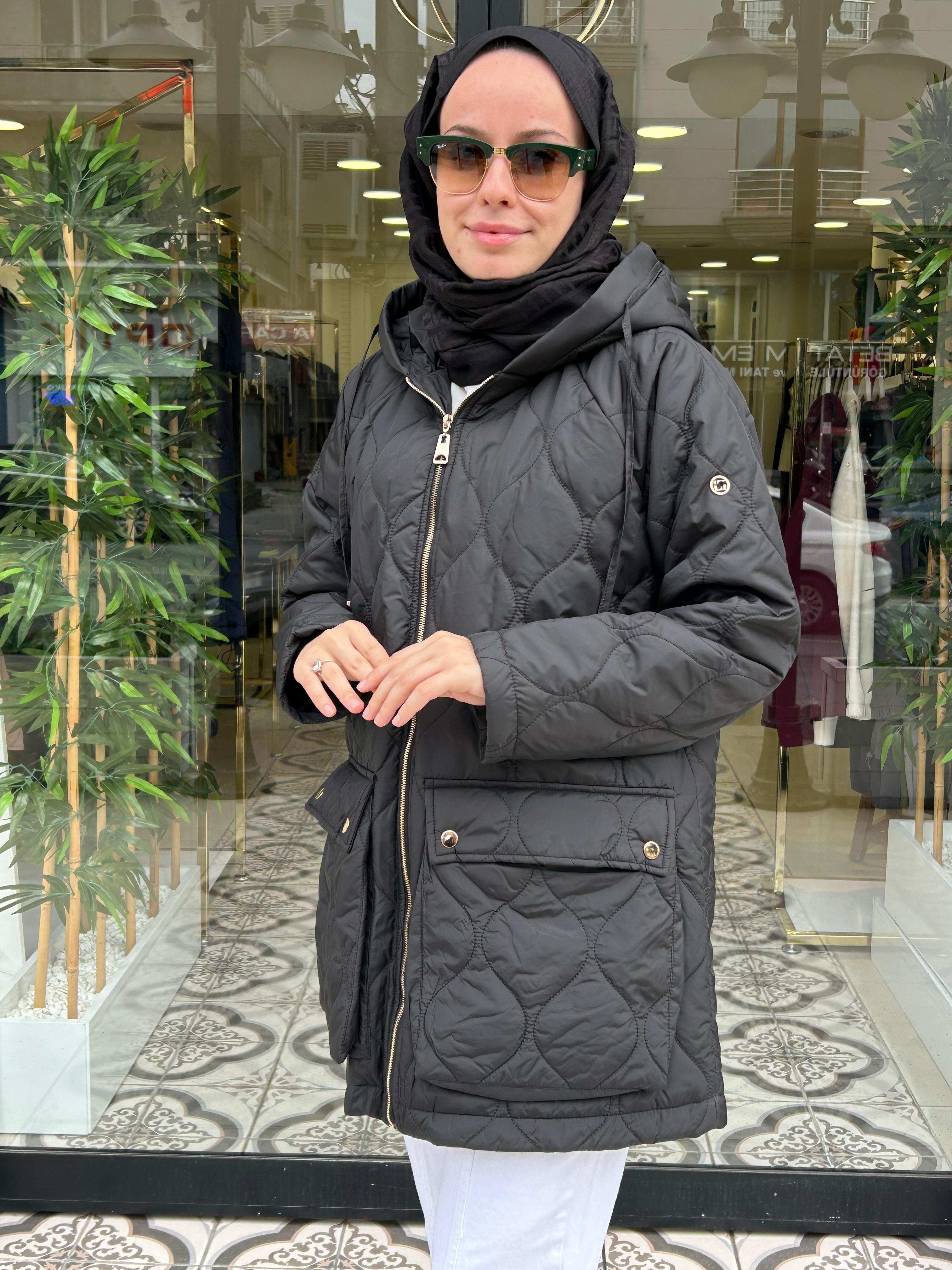 COOLER KISA KAPİTONE MONT - SİYAH