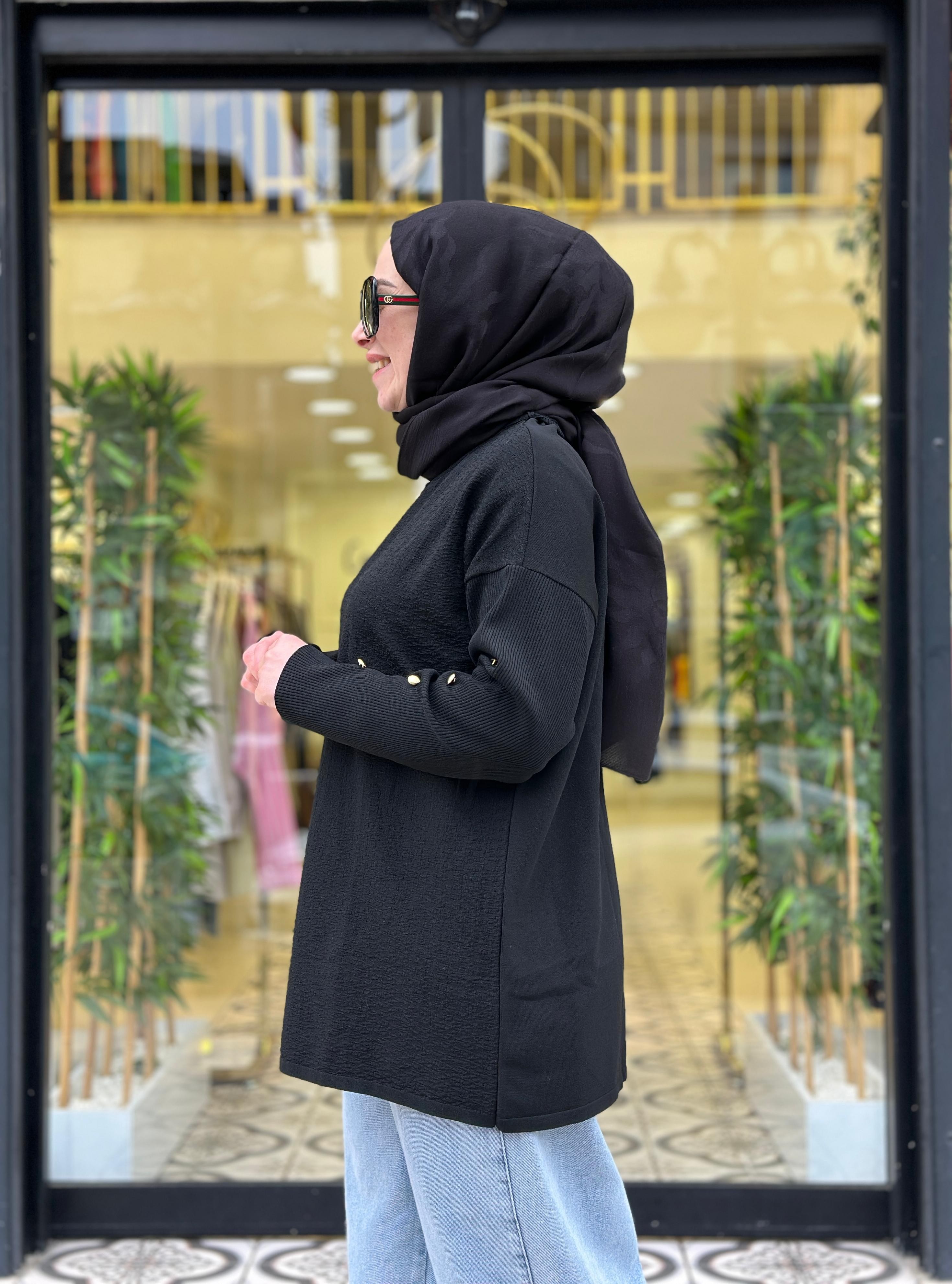 BEST MERSERİZE TUNİK - SİYAH