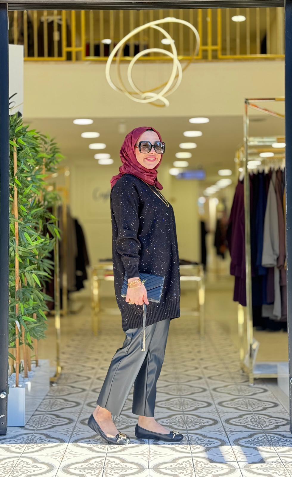 MİST TRİKO TUNİK - SİYAH