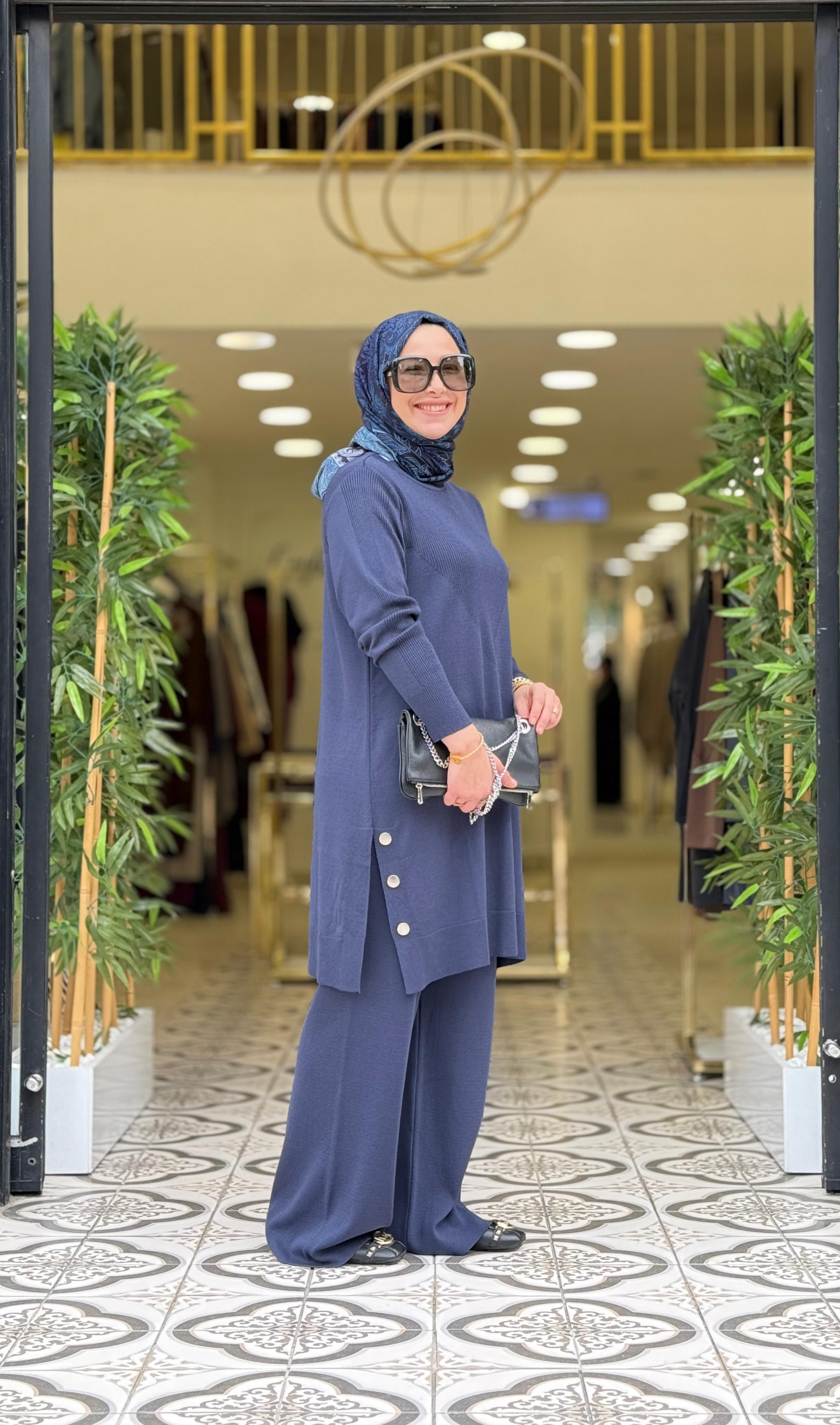 AHU PANTOLON TRİKO TAKIM - LACİVERT