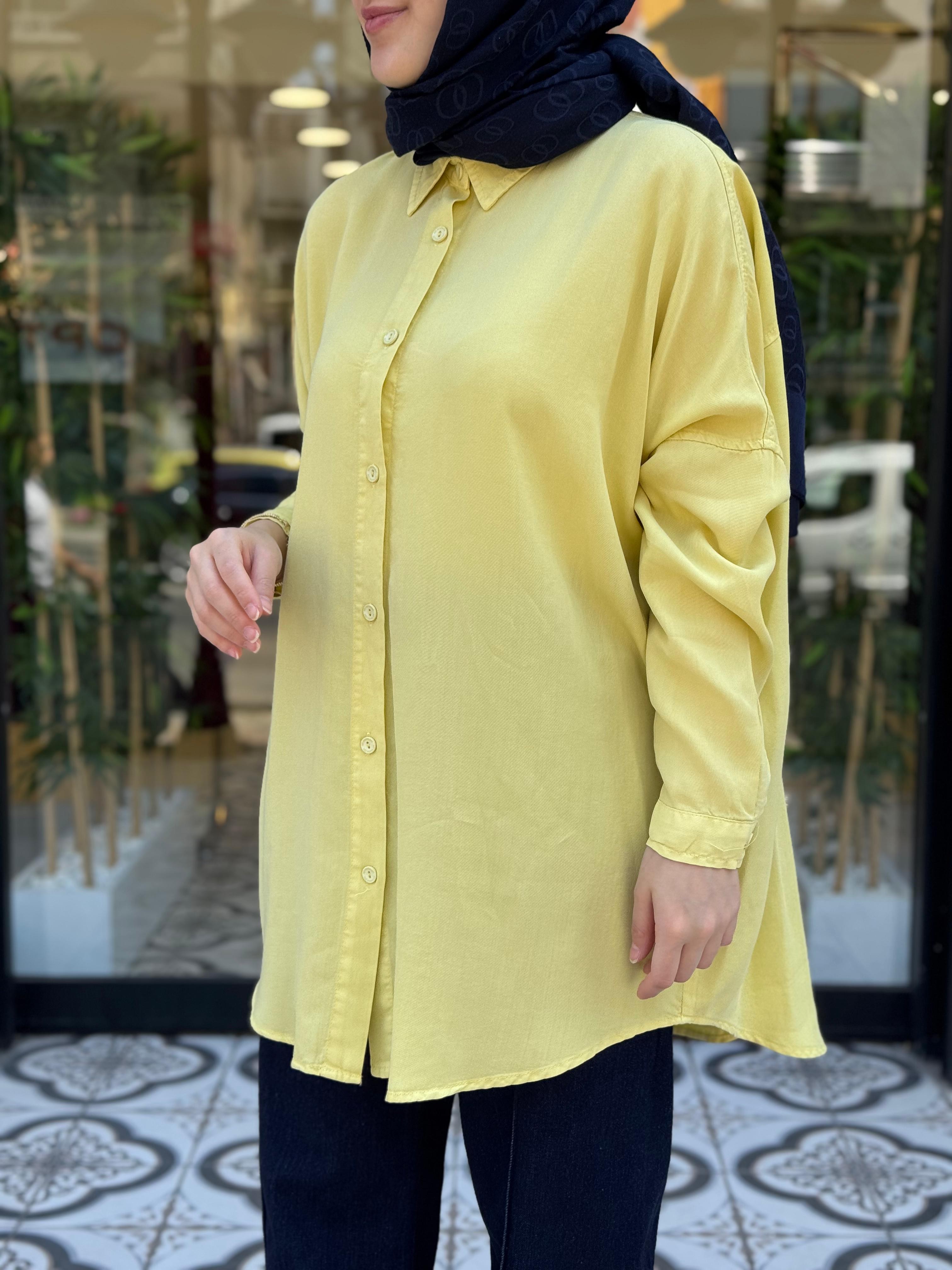 TWİSTER TENSEL GÖMLEK - SARI