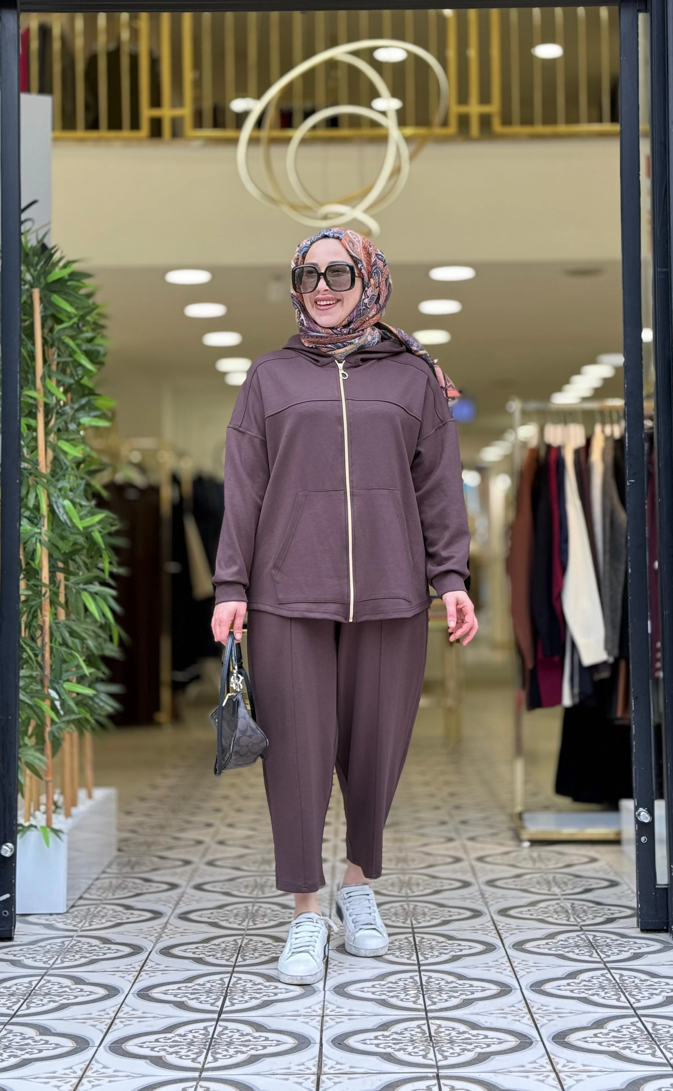 MOLLY PANTOLONLU TAKIM - KAHVE