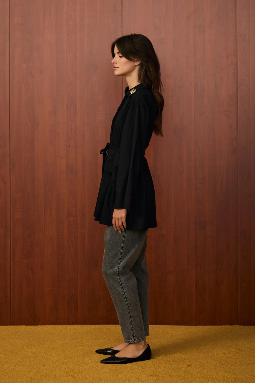 MERWİSH 1533 MADRİD ŞIK GÖMLEK - SİYAH