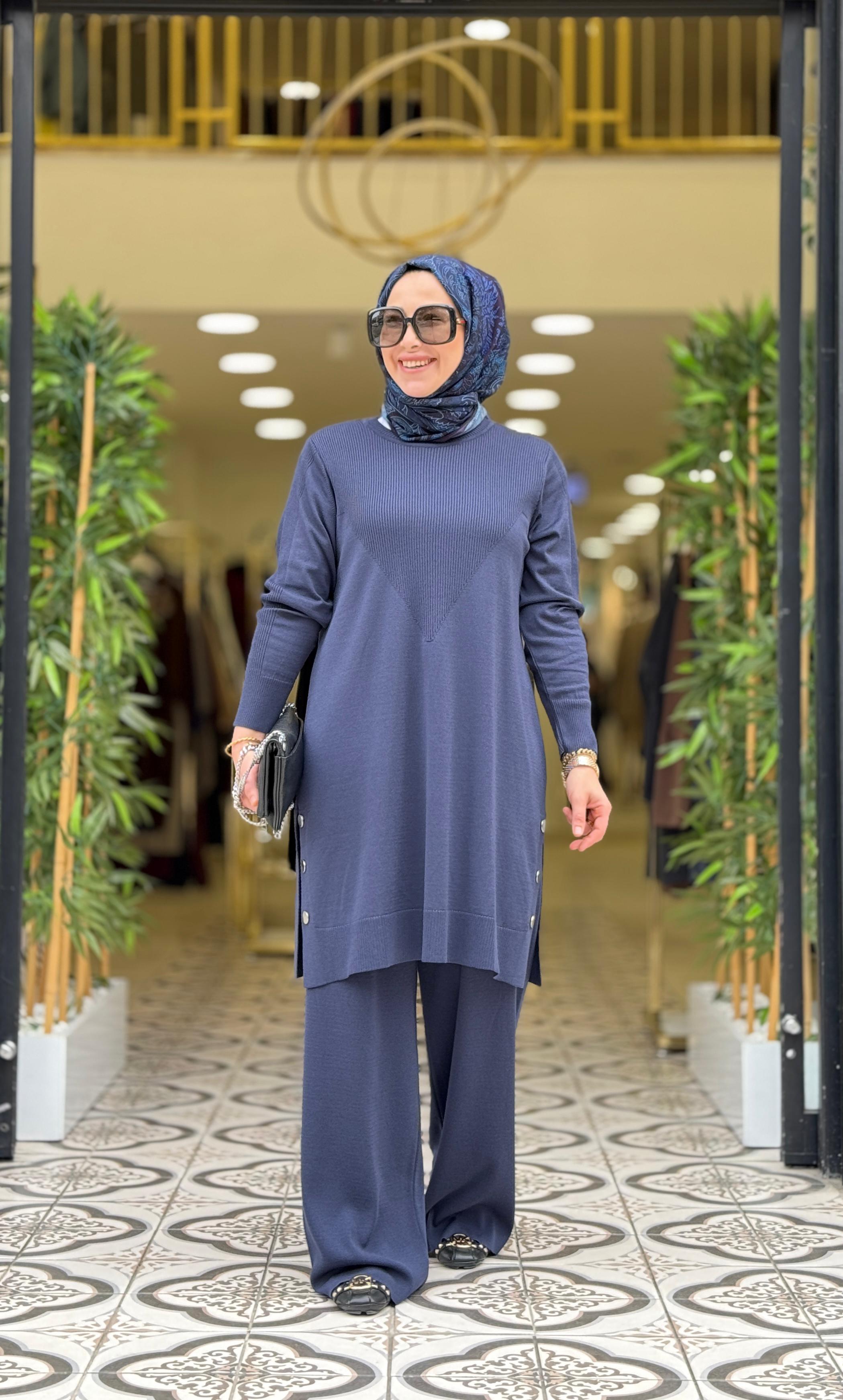 AHU PANTOLON TRİKO TAKIM - LACİVERT