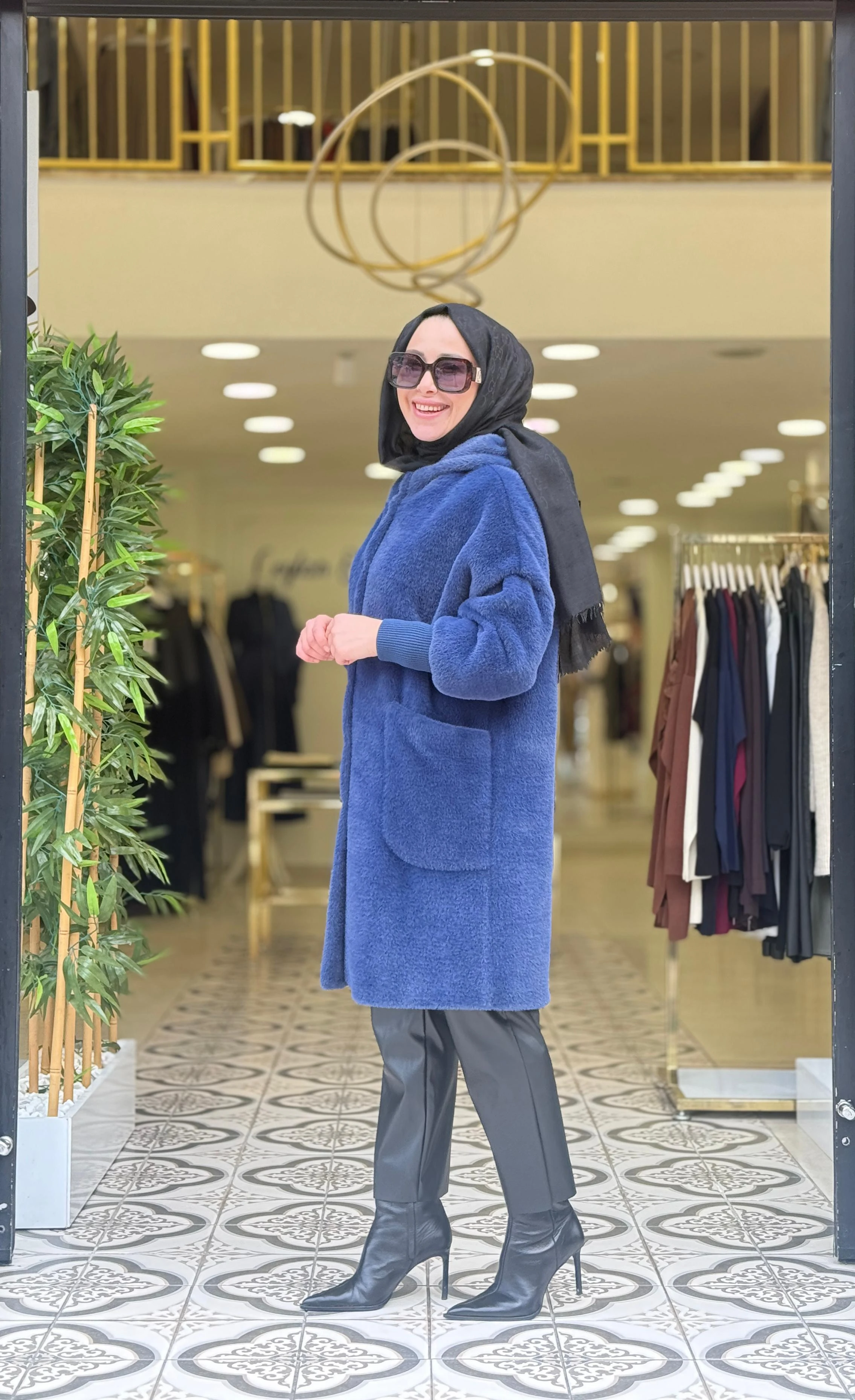 ESNA ANGORA KABAN - LACİVERT