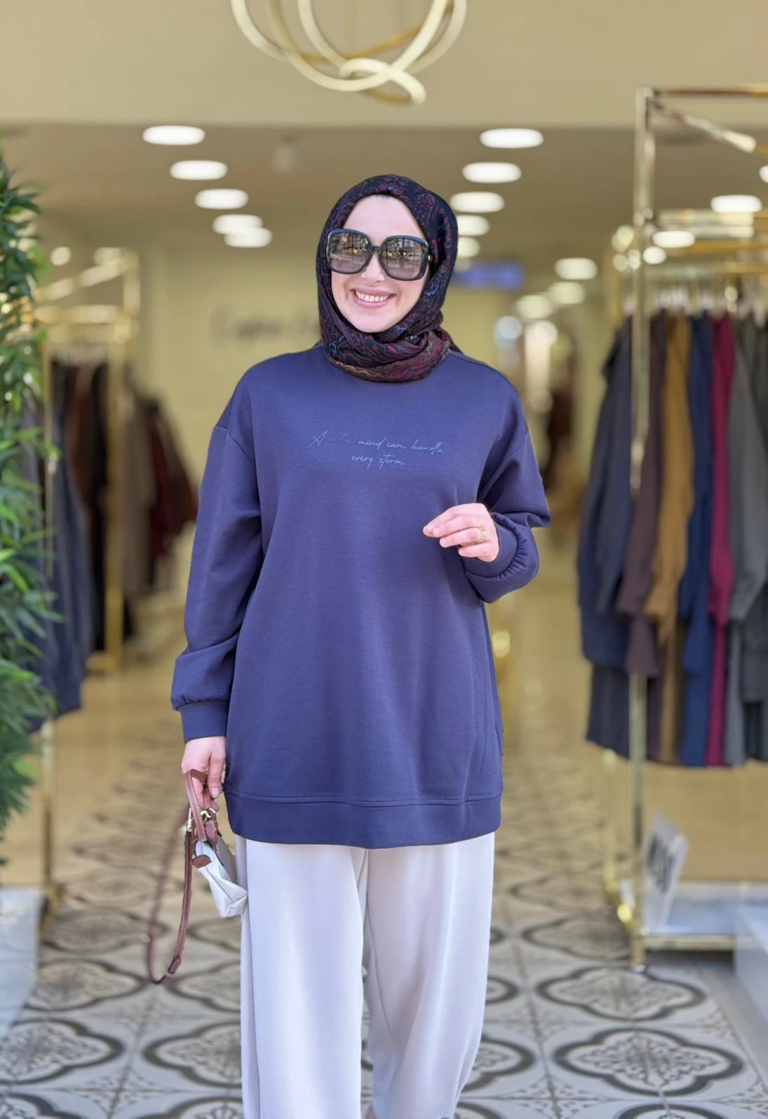 MAJA PARLAK TONATON TSHIRT - ANTRASİT