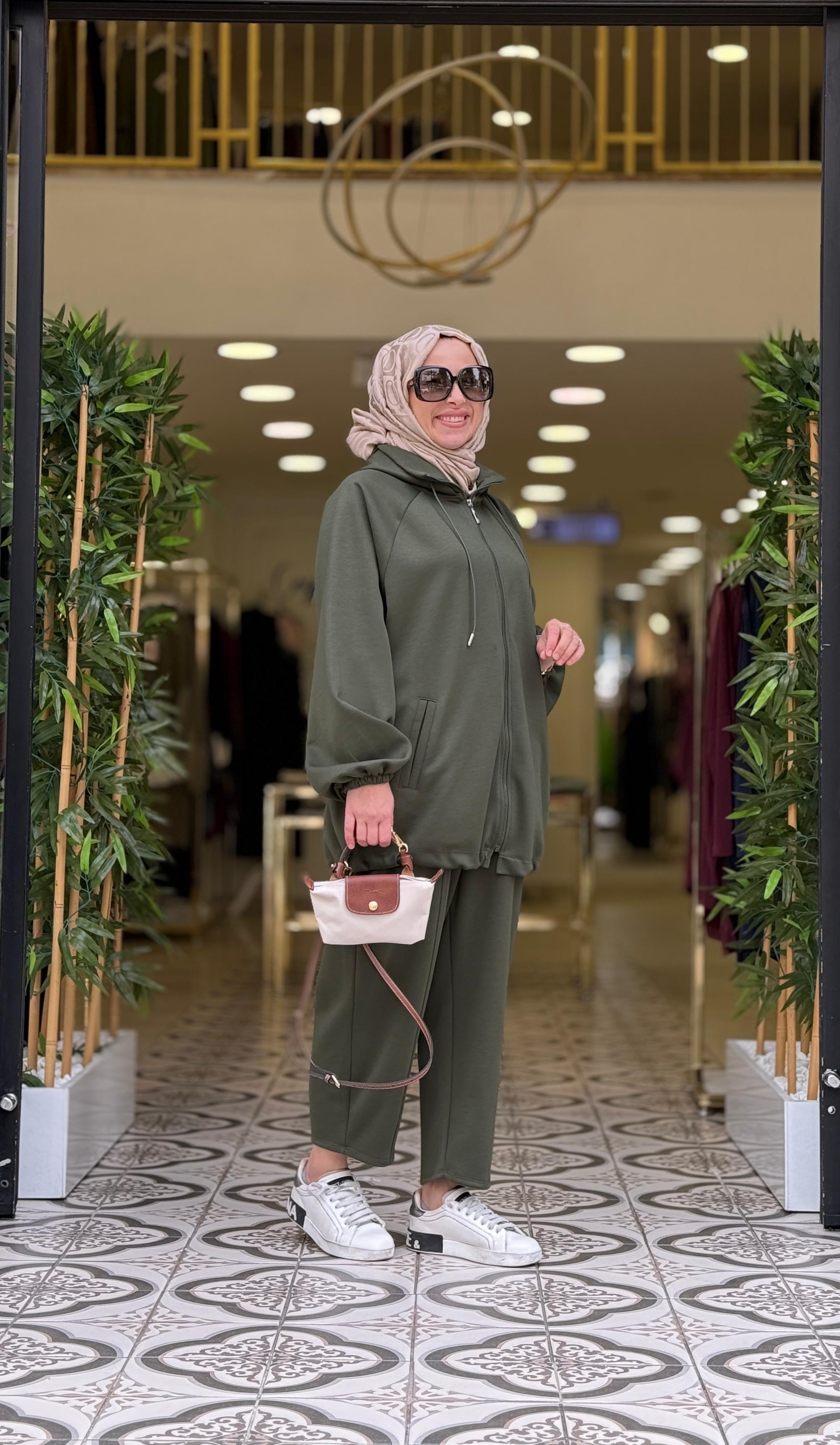 AYZA CIFT TARAFLI BOMBER - HAKİ