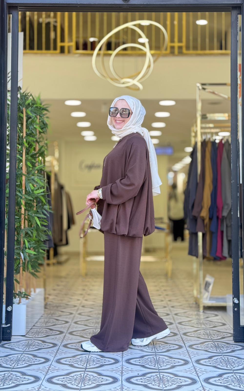 ELAS PANTOLONLU TAKIM - KAHVE