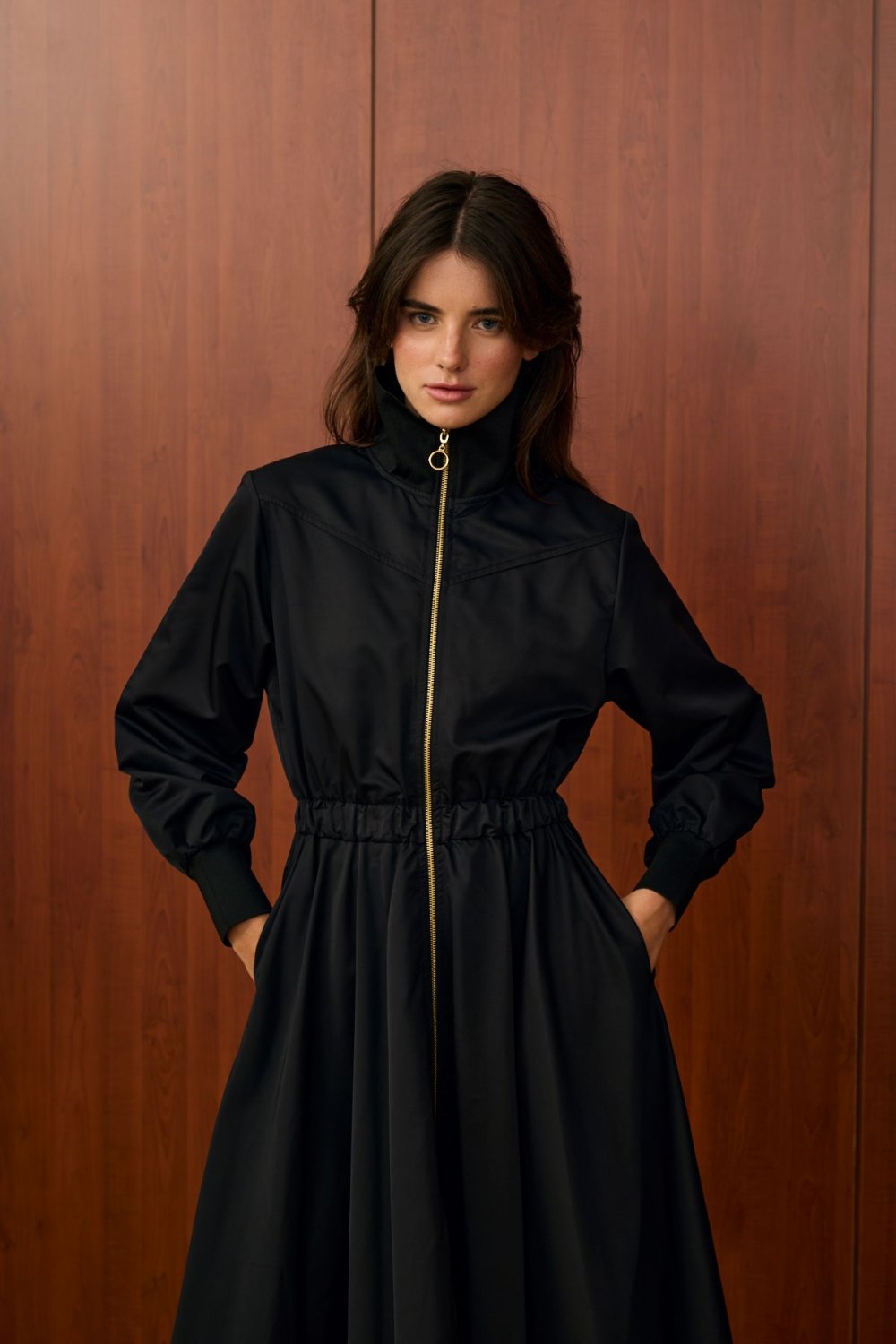 MERWİSH KOLEJ ELBİSE - SİYAH