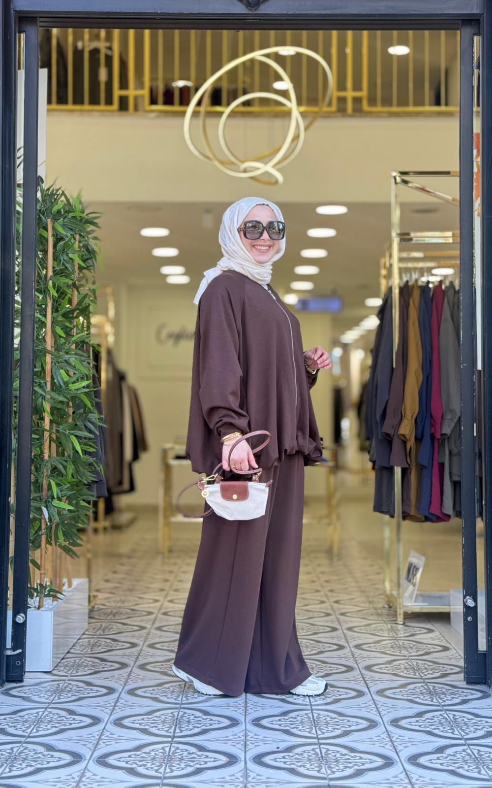 ELAS PANTOLONLU TAKIM - KAHVE