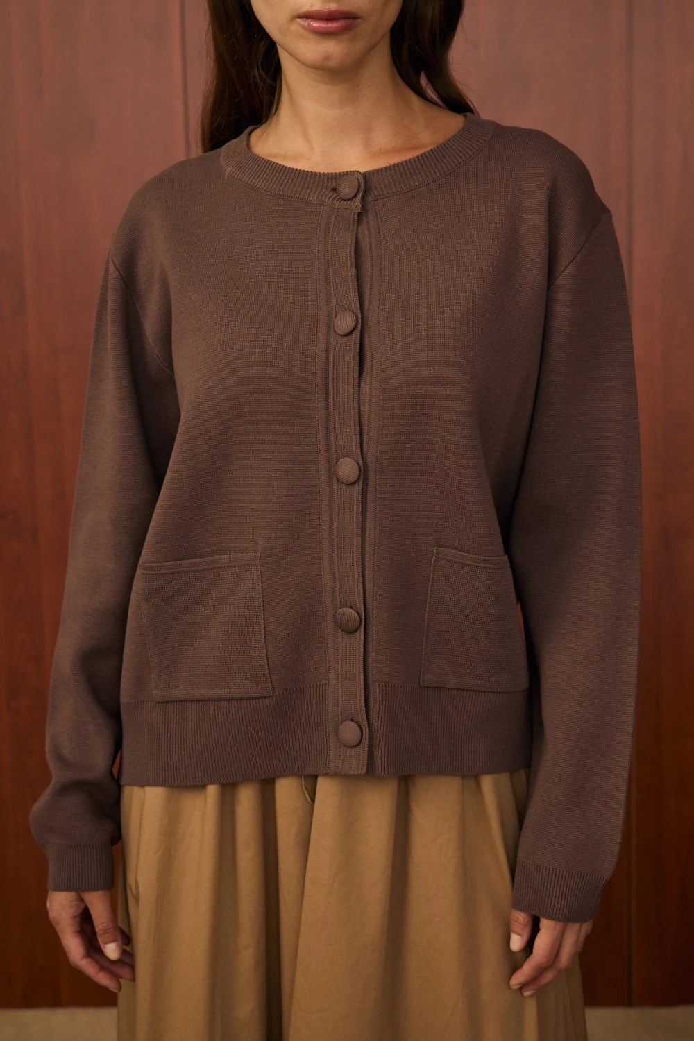 MERWİSH BOMBER MİNİ HIRKA - KAHVE