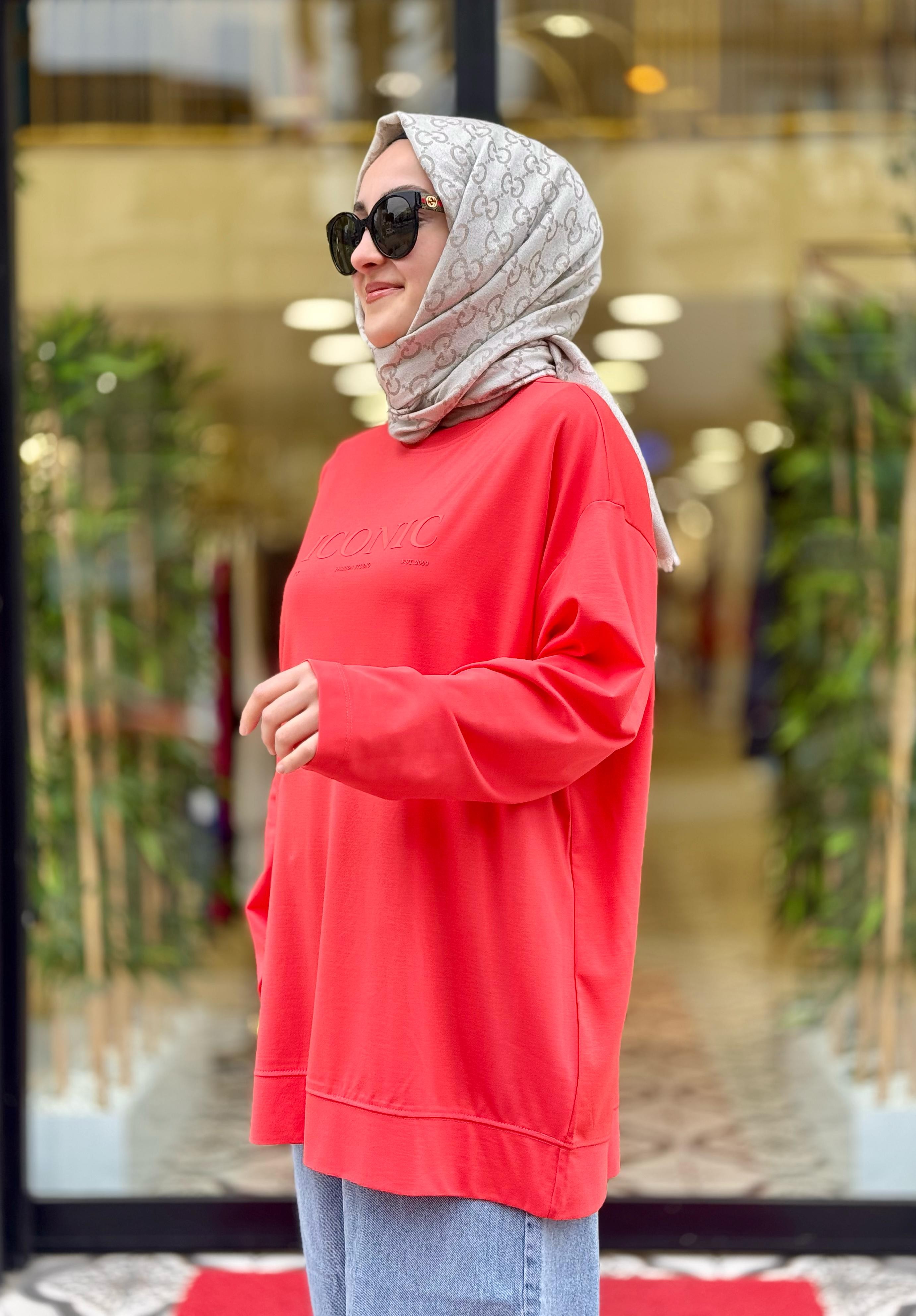 İCONİC BASKILI BASİC SWEAT