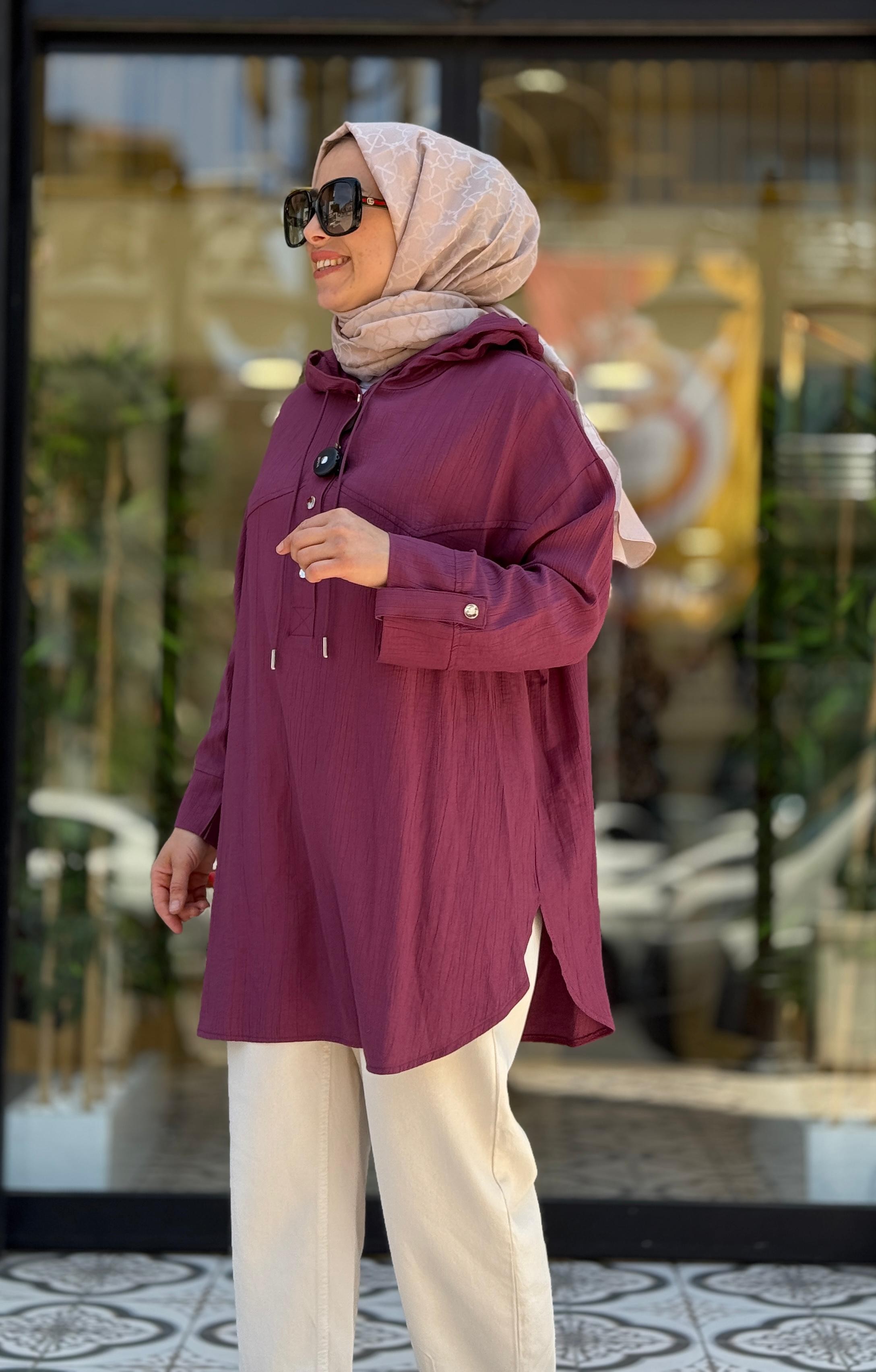 CEYLAN DOLPHİN KAPİŞONLU TUNK - BORDO