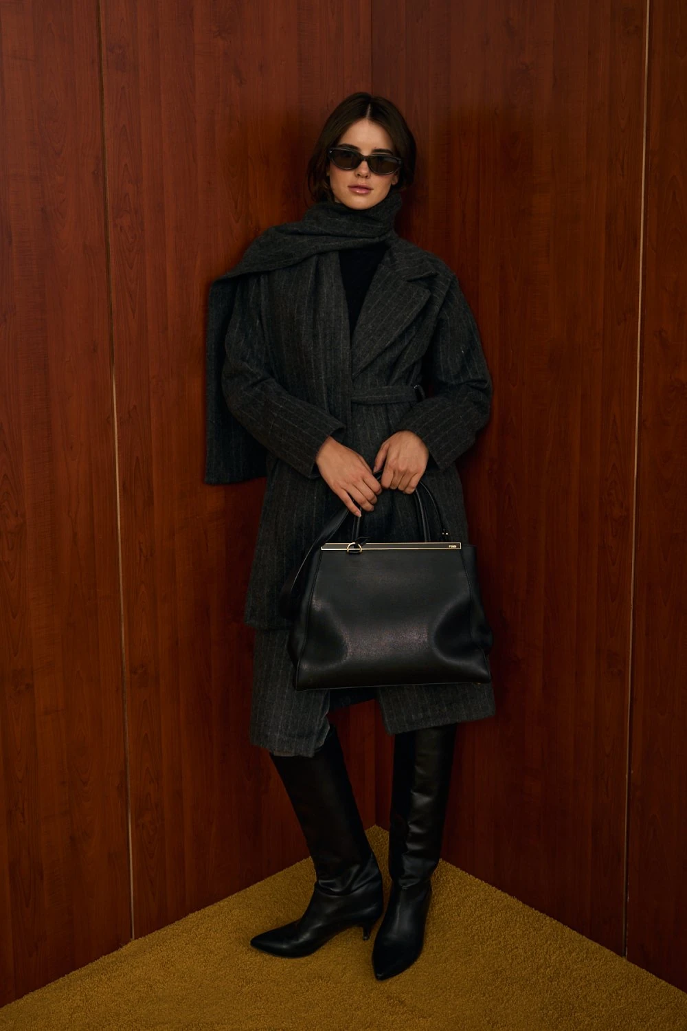 MERWİSH OSAKA ATKILI KABAN - SİYAH