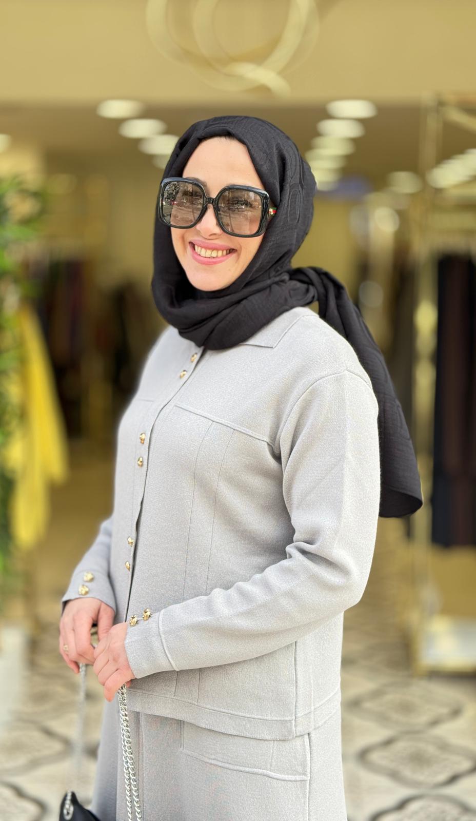 ZENA ETEKLİ TAKIM - GRİ