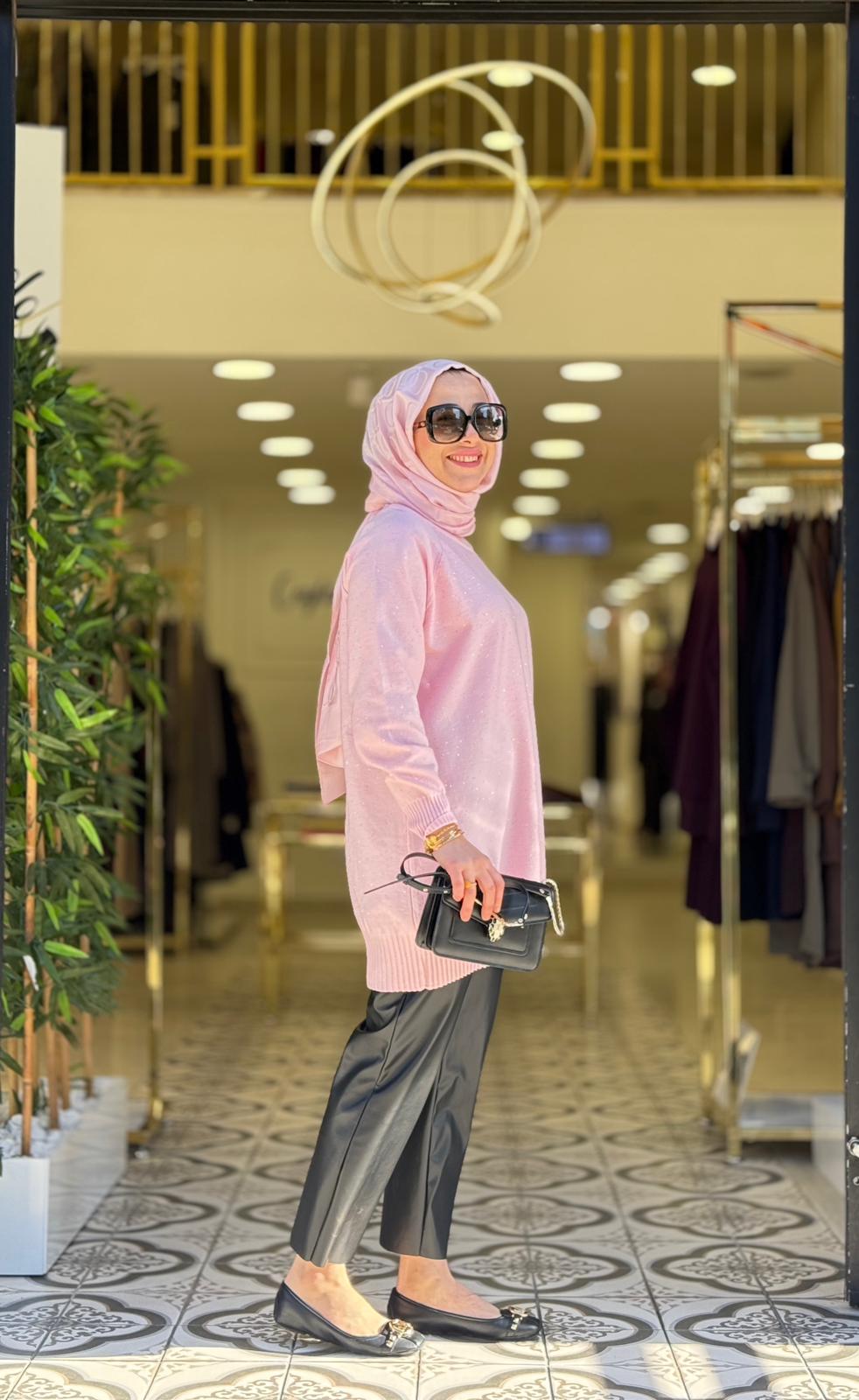 MİST TRİKO TUNİK - PEMBE