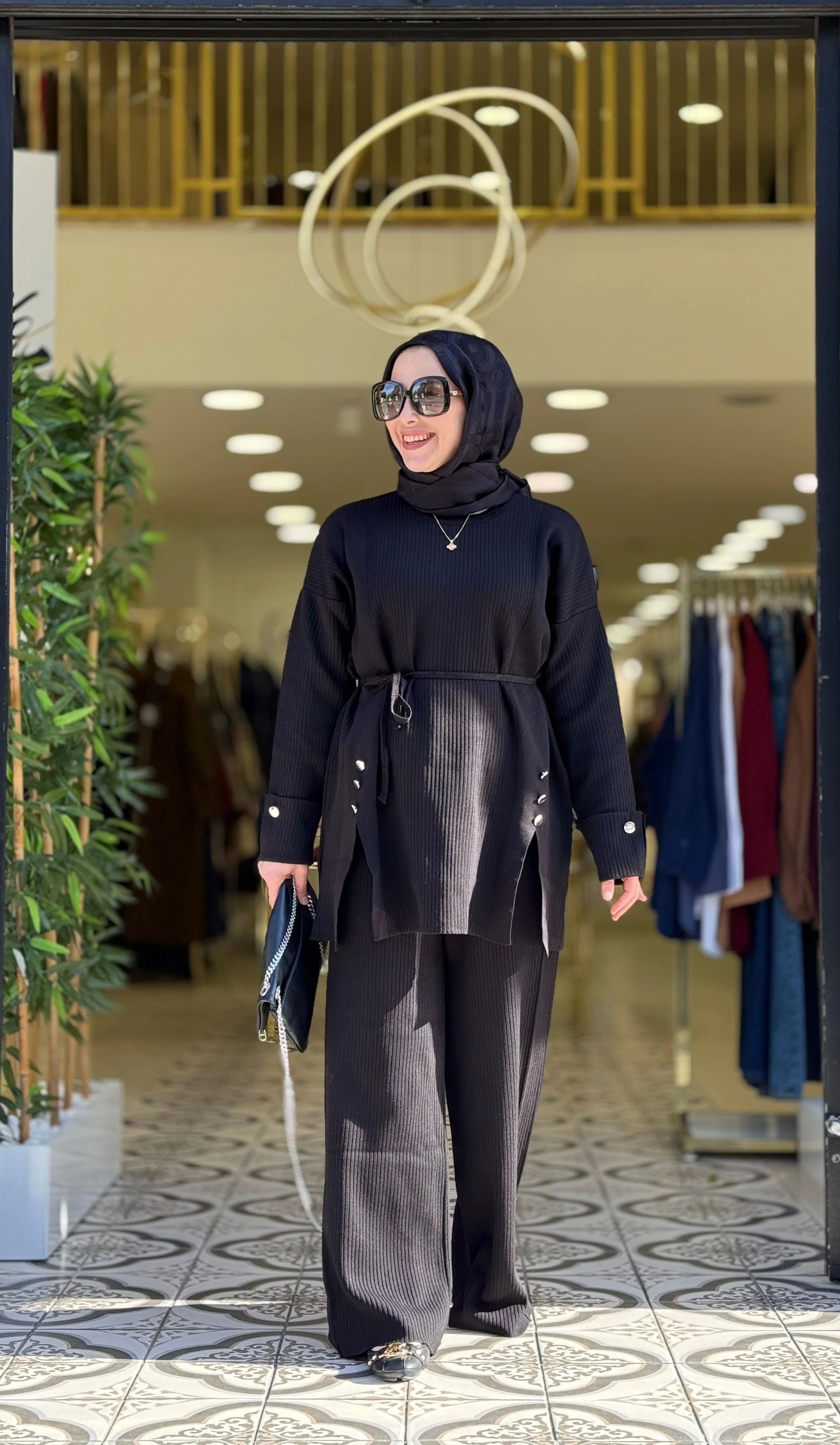 ZÜLAL TRİKO TAKIM - SİYAH