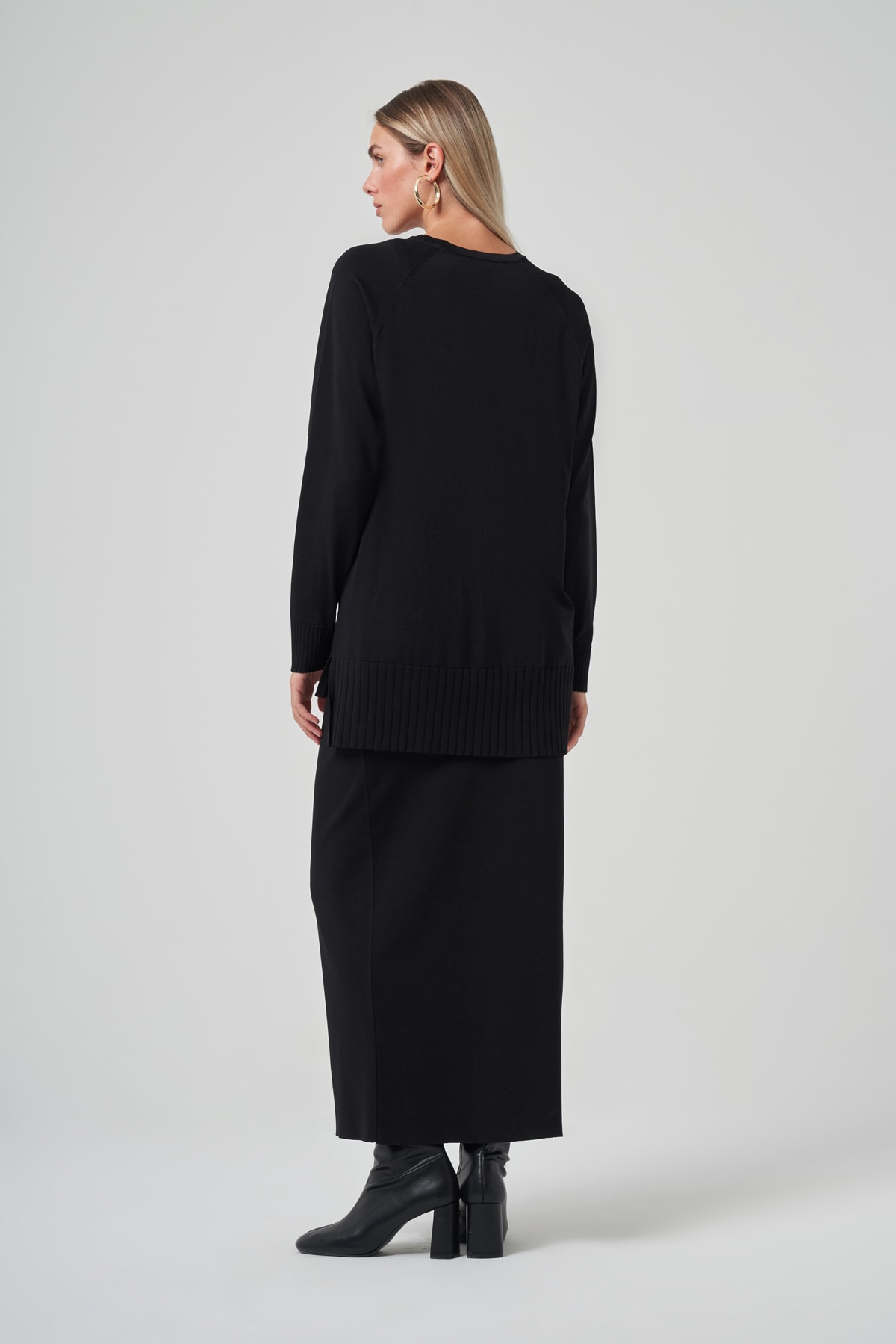 NUSS LOOK ETEKLİ TAKIM - SİYAH