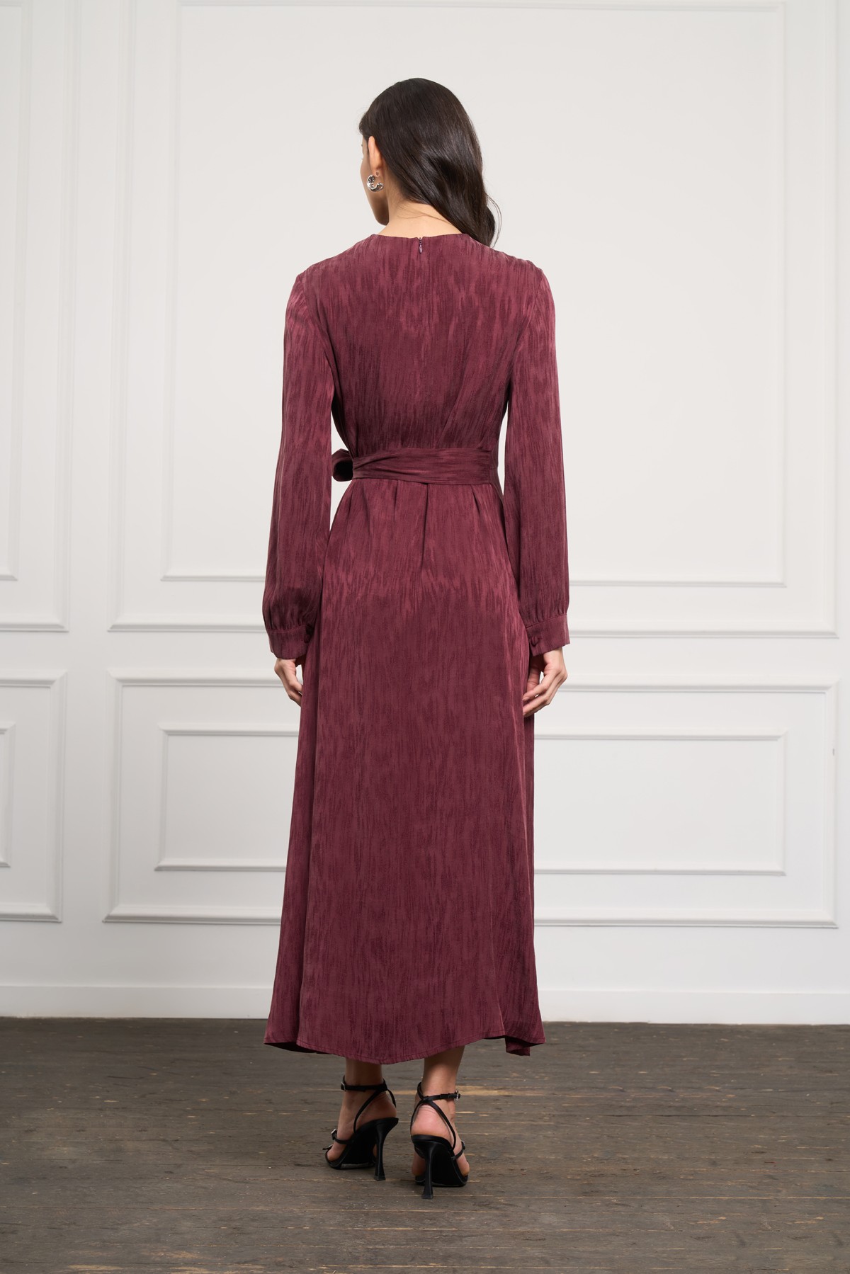 NUSS GLAMOUR ELBİSE - BORDO