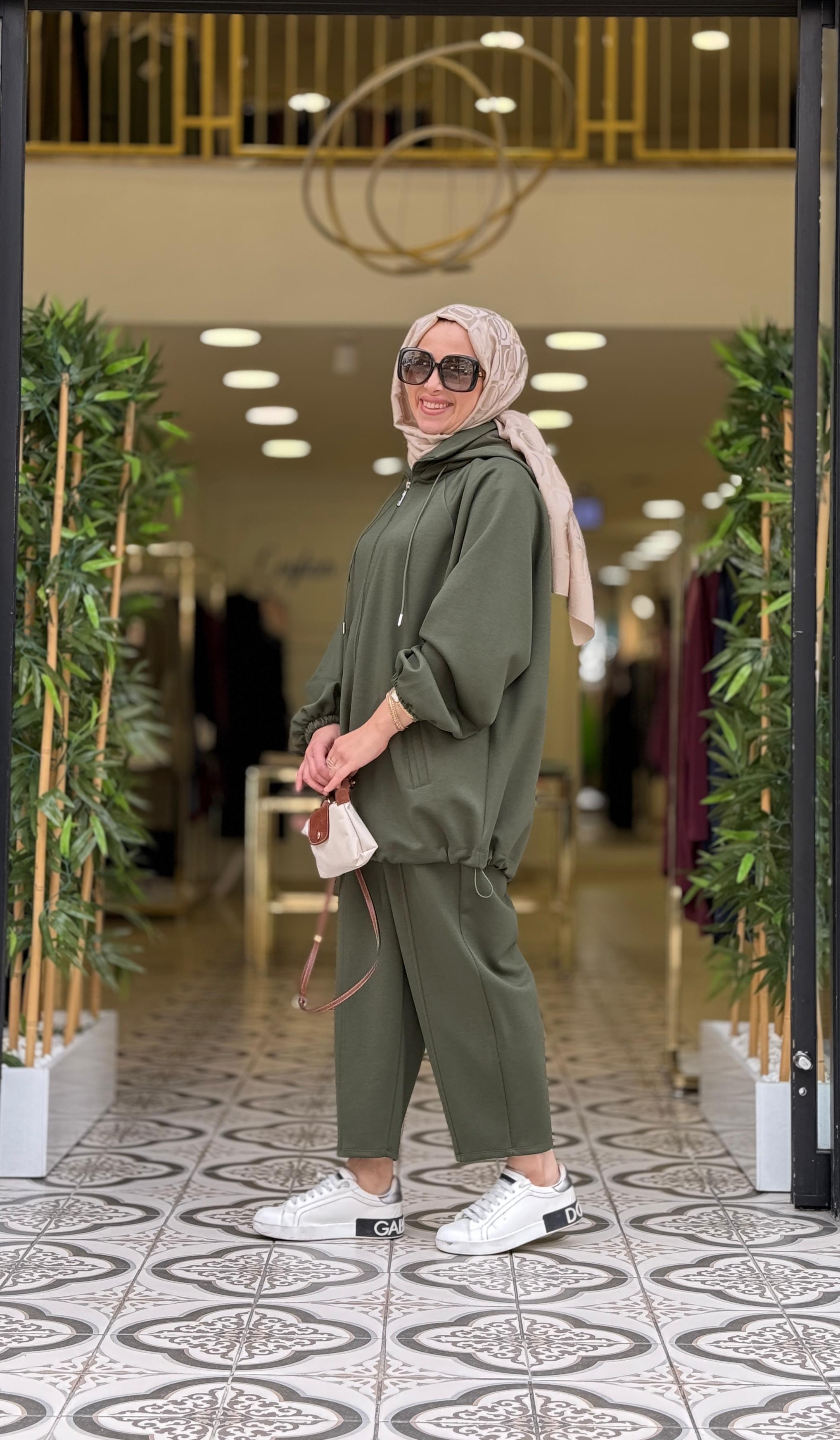 AYZA CIFT TARAFLI BOMBER - HAKİ