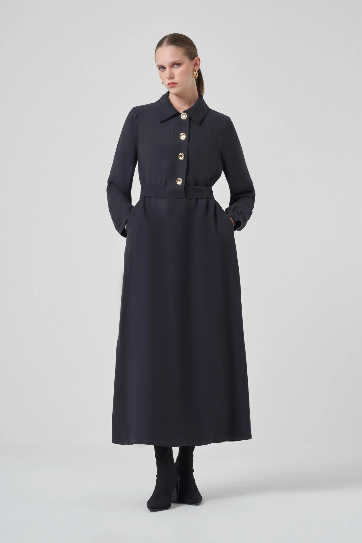 NUSS EVO ELBİSE - LACİVERT