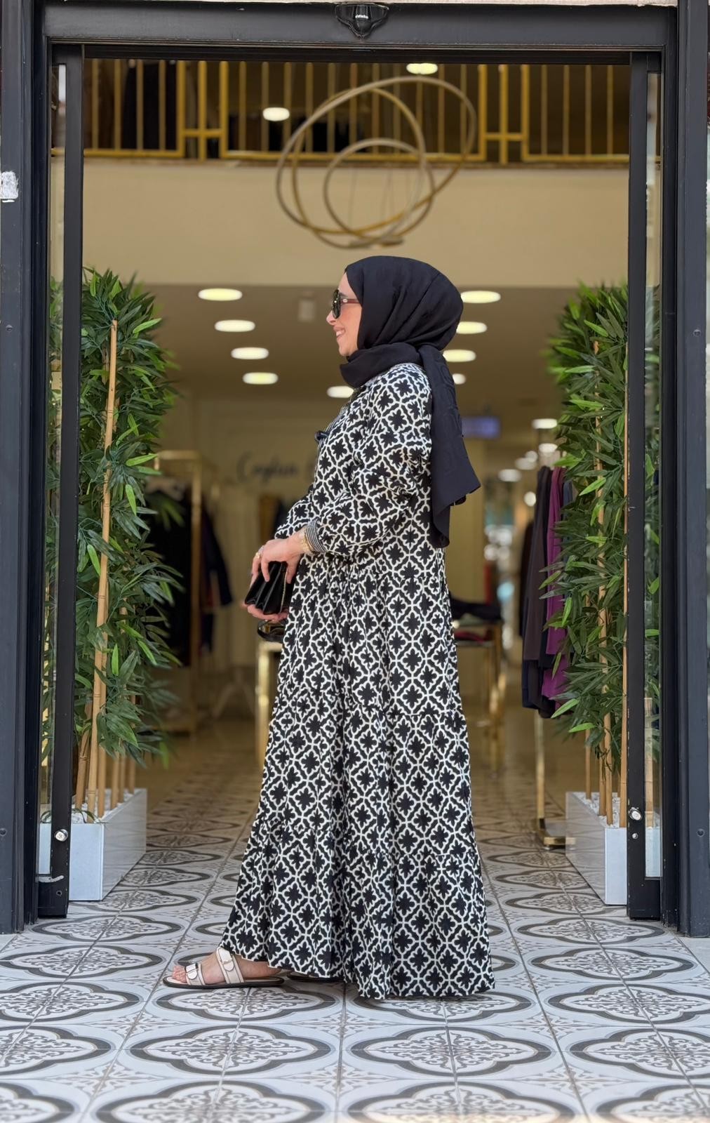 FLORA ELBİSE - SİYAH