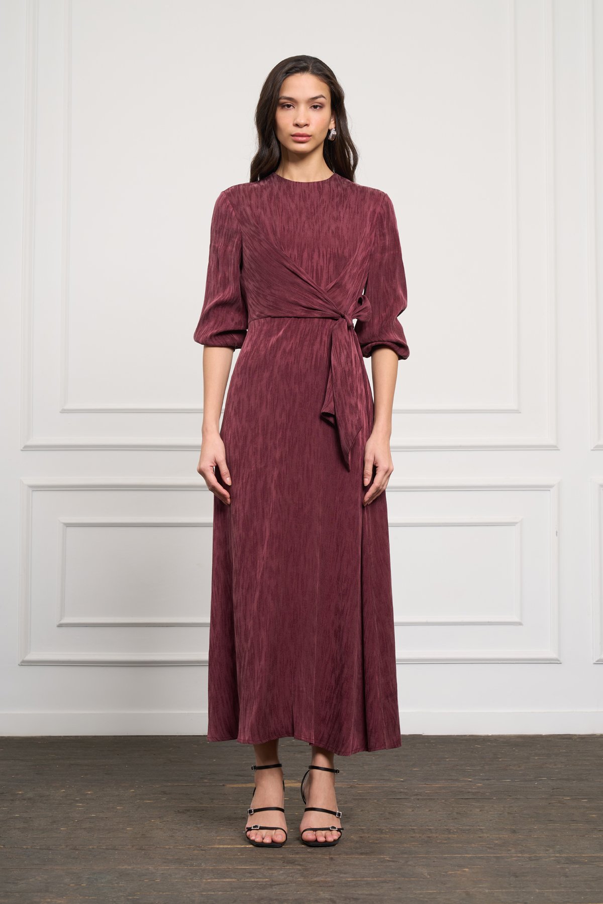 NUSS GLAMOUR ELBİSE - BORDO