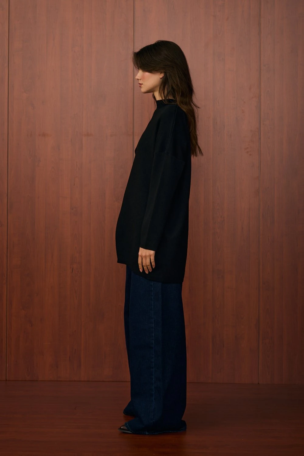 MERWİSH MAKAS TRİKO TUNİK - SİYAH