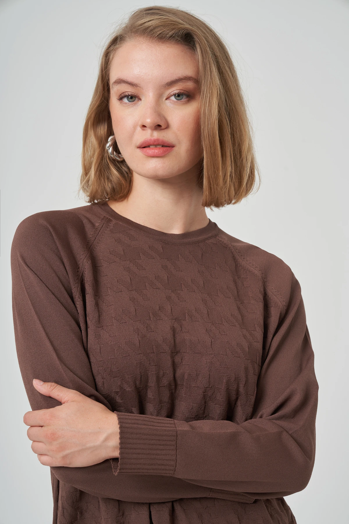 NUSS LOOK ETEKLİ TAKIM - KAHVE