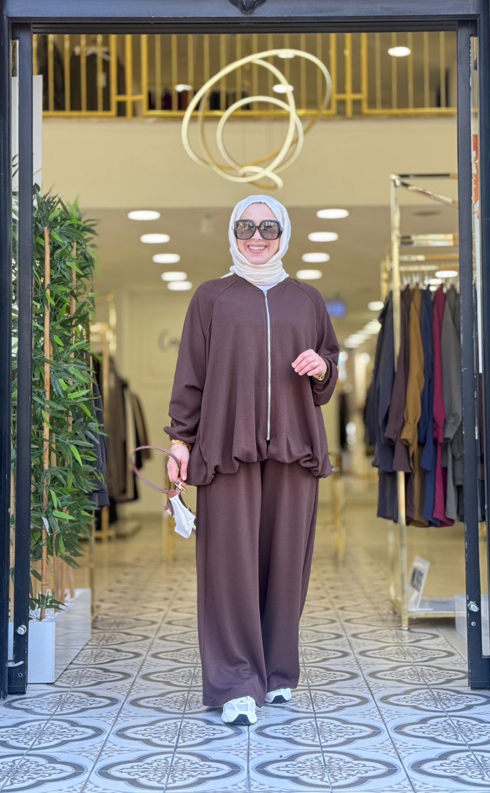 ELAS PANTOLONLU TAKIM - KAHVE