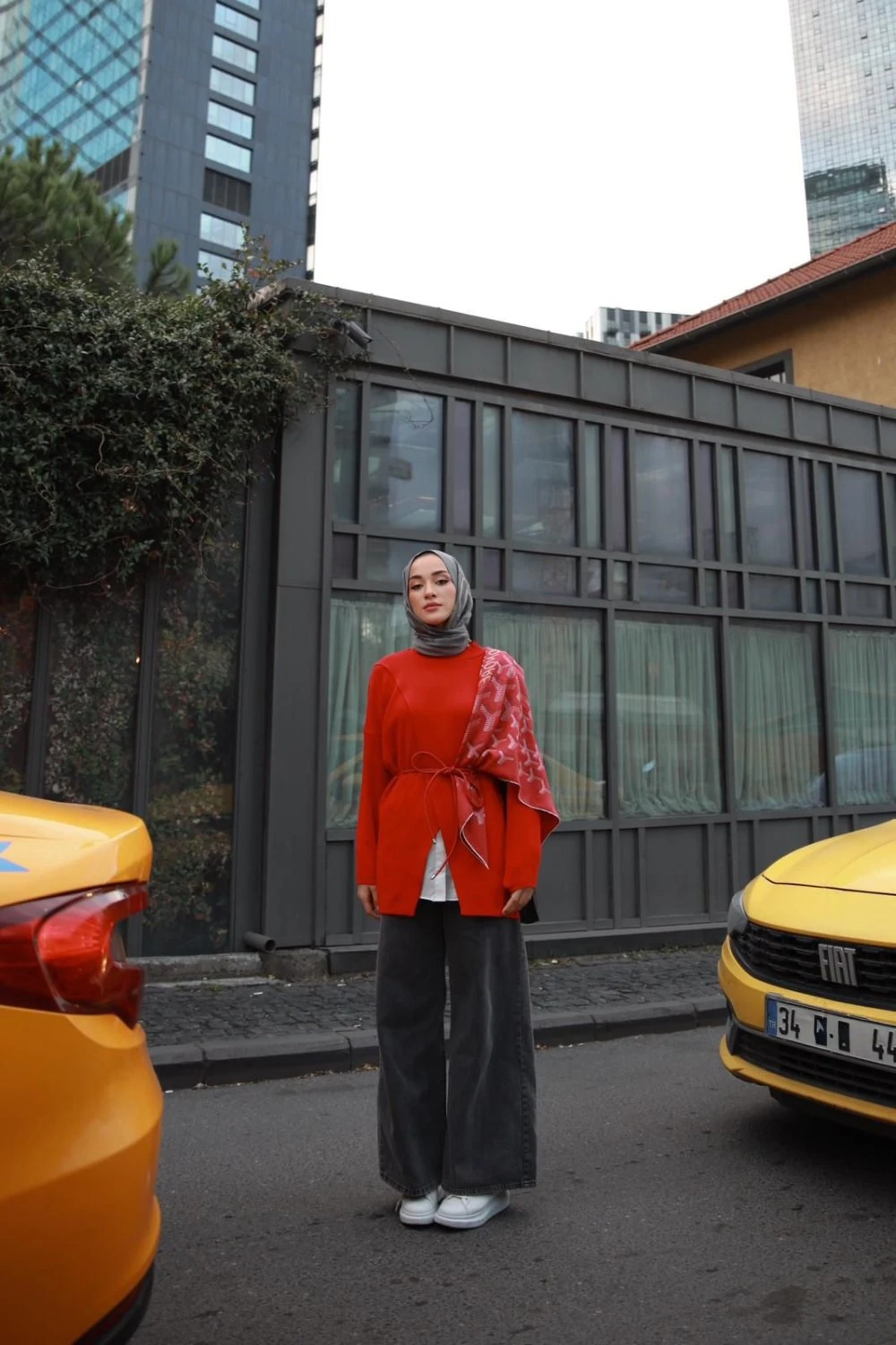 MERWİSH MAKAS TRİKO TUNİK - KIRMIZI