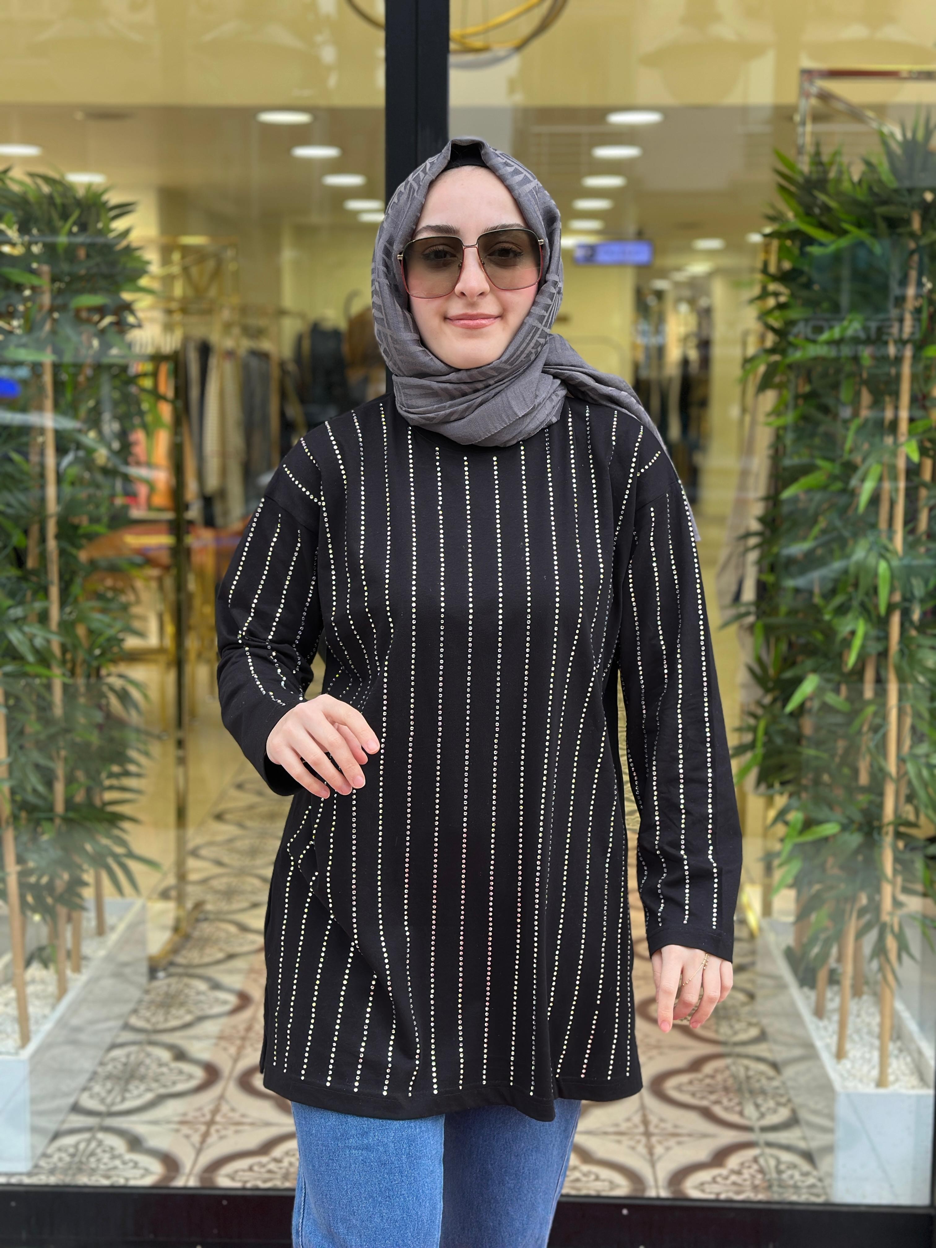 MERWİSH SHİNY TSHİRT - SİYAH