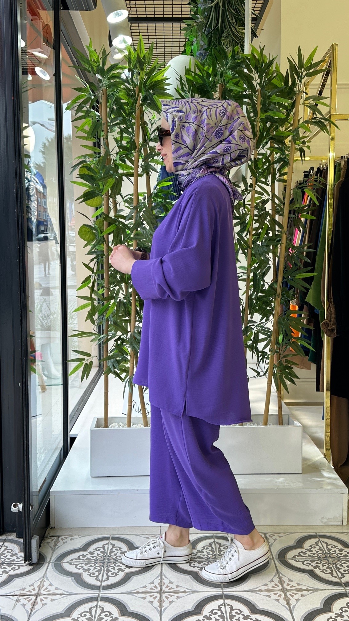 EFİL ŞALVAR TAKIM - MOR