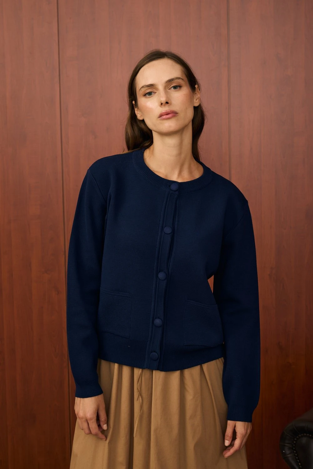 MERWİSH BOMBER MİNİ HIRKA - LACİVERT