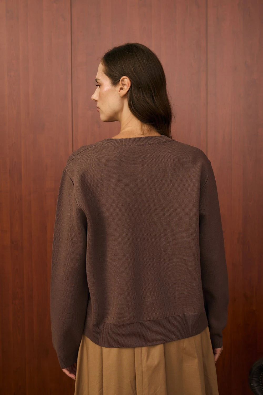 MERWİSH BOMBER MİNİ HIRKA - KAHVE