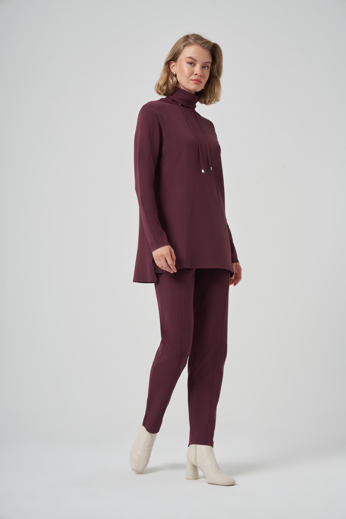 NUSS ALOFİ PANTOLON TAKIM - BORDO