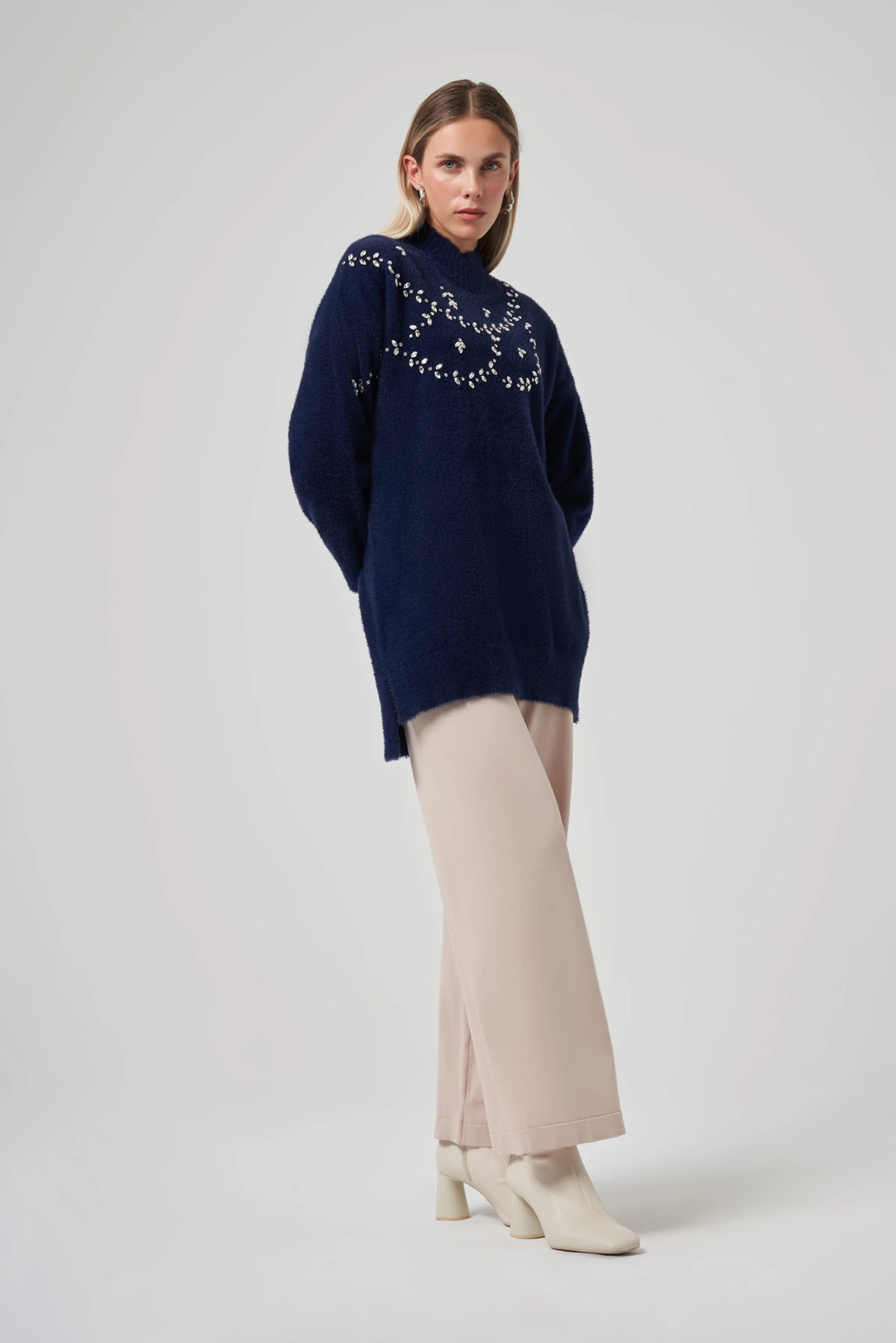 NUSS EVONA ANGORA TUNİK - LACİVERT