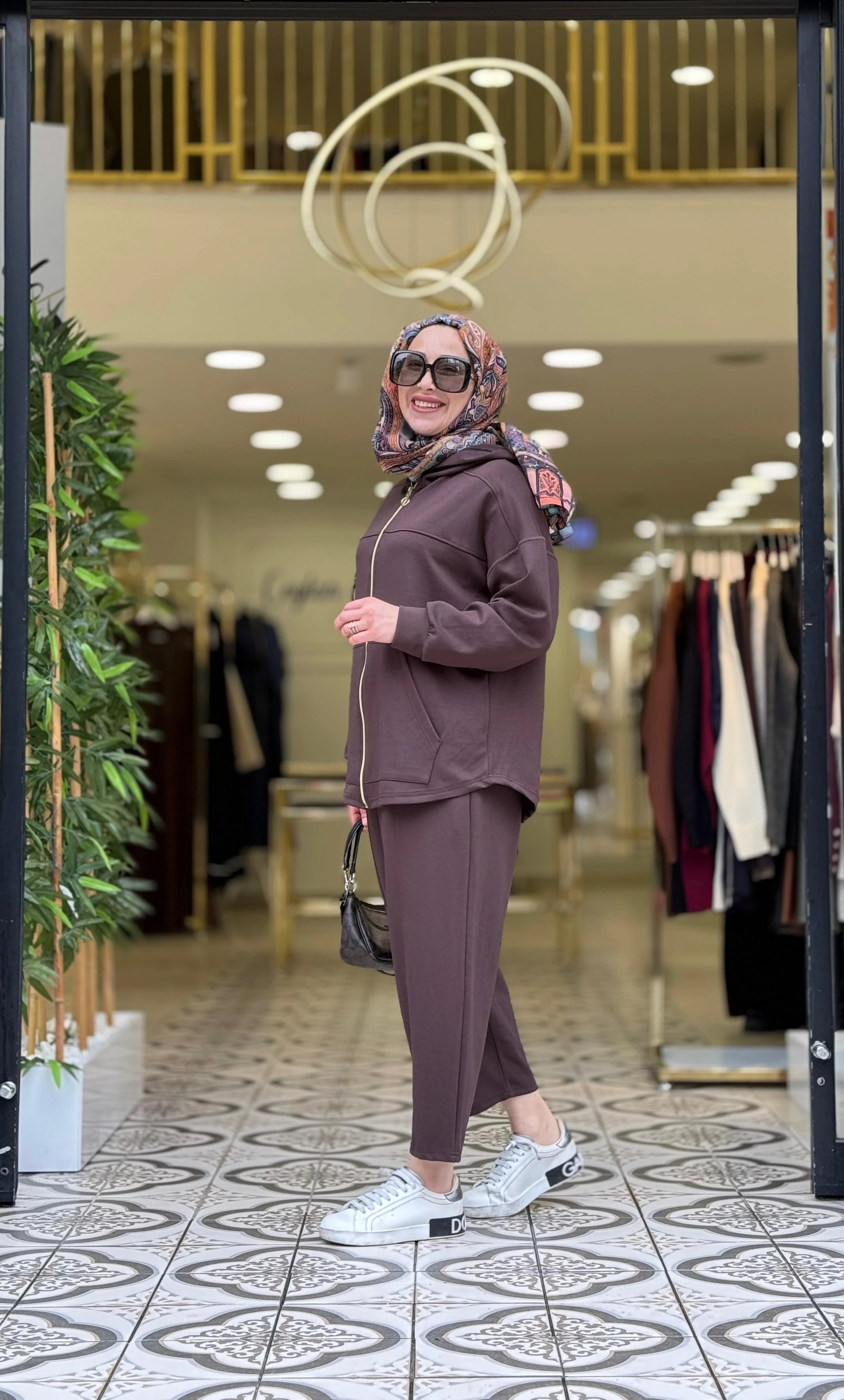 MOLLY PANTOLONLU TAKIM - KAHVE