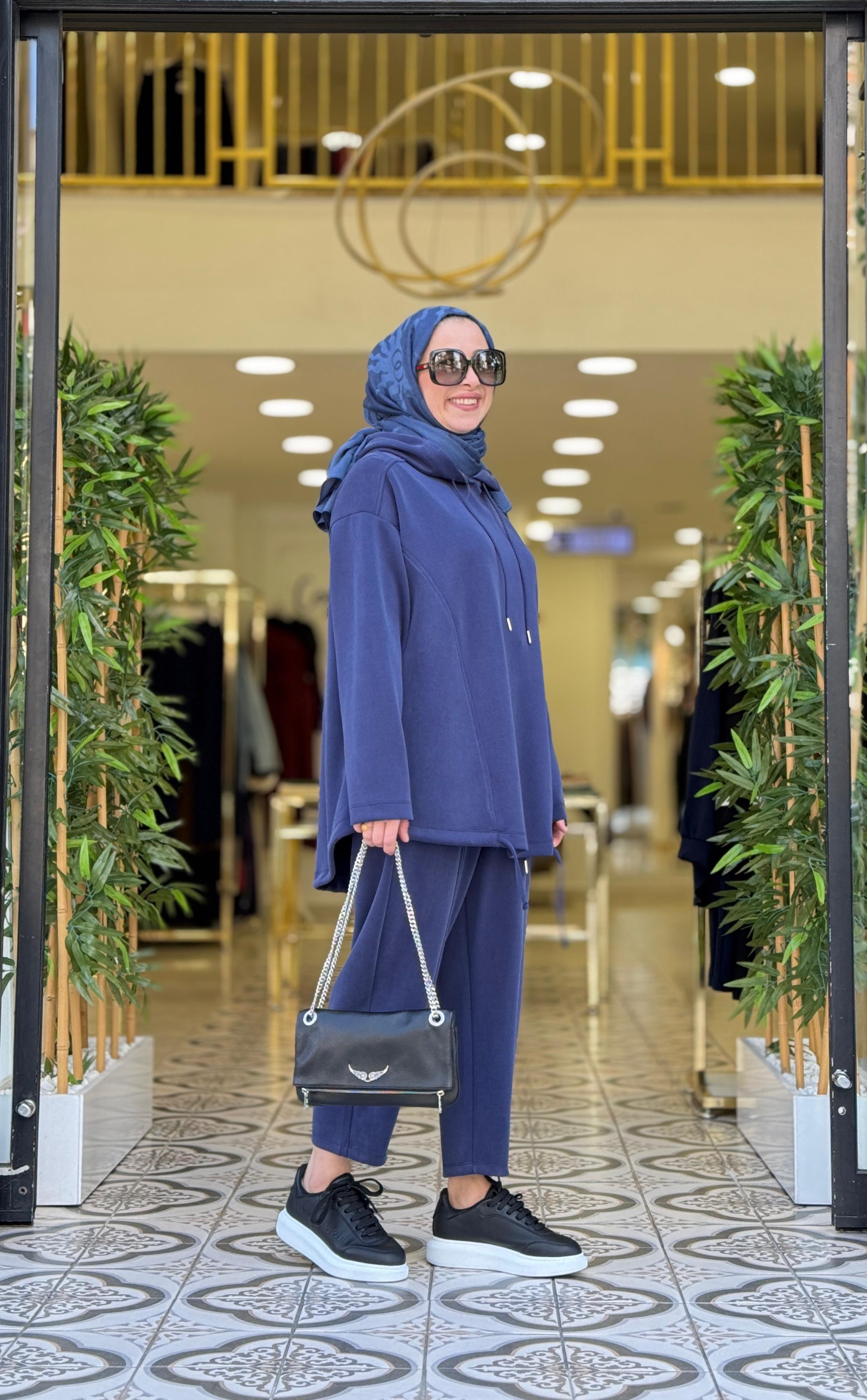 RİBON PANTOLONLU TAKIM - LACİVERT