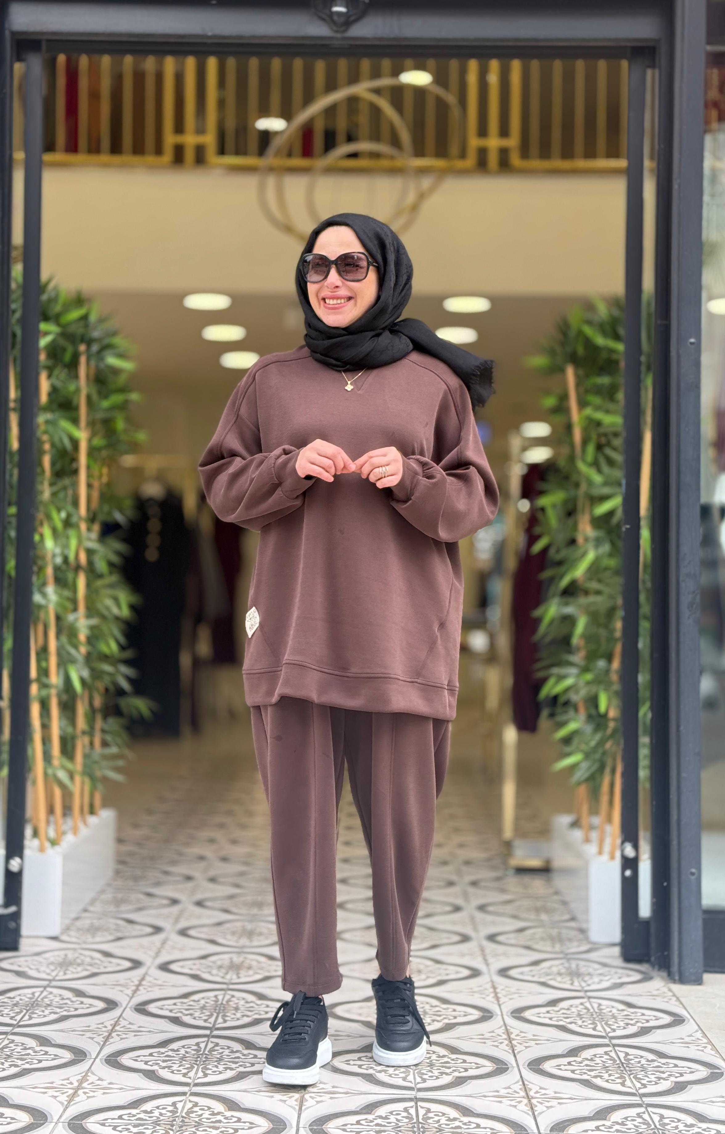 GAZELLE PANTOLONLU TAKIM - KAHVE