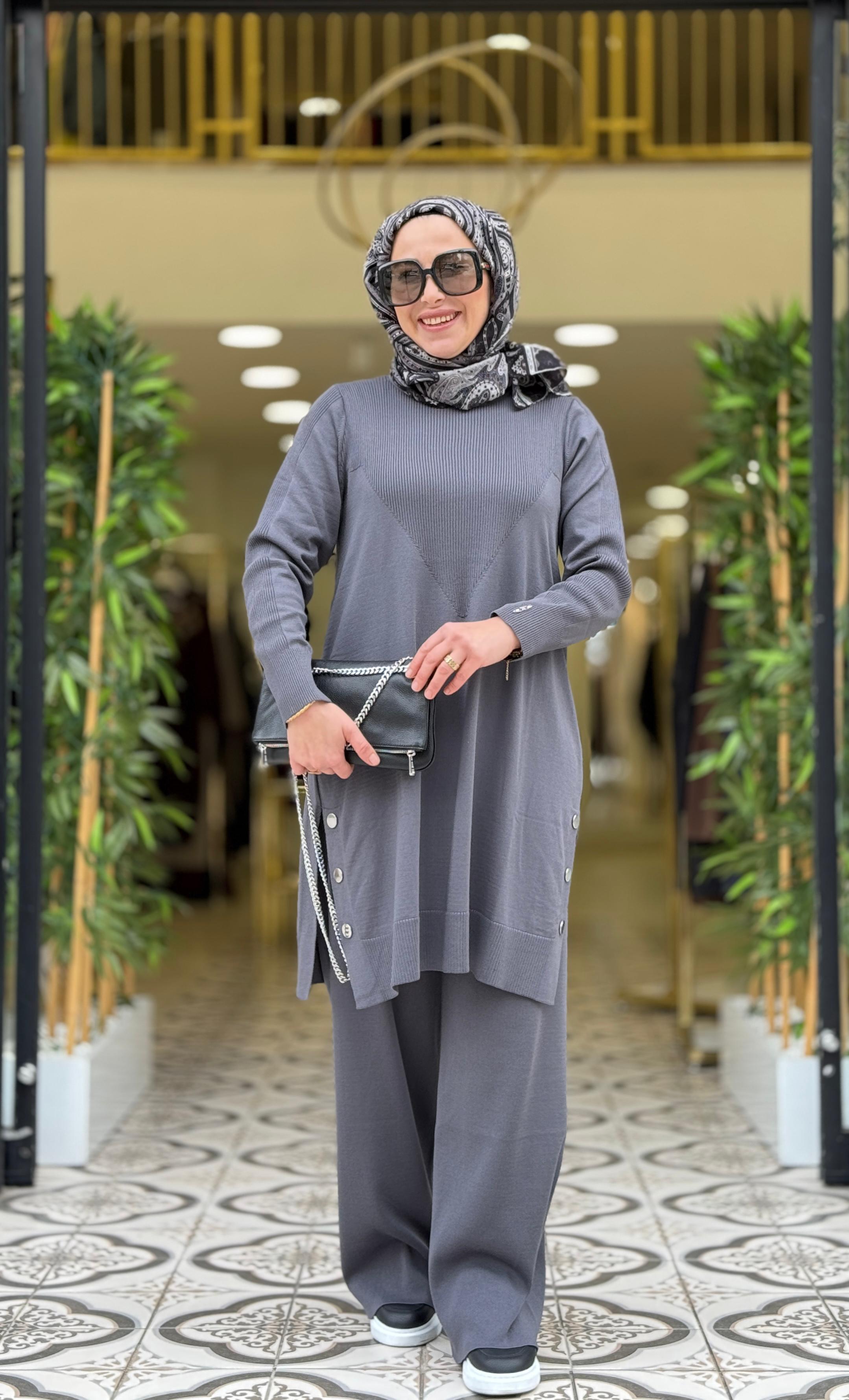 AHU PANTOLON TRİKO TAKIM - ANTRASİT